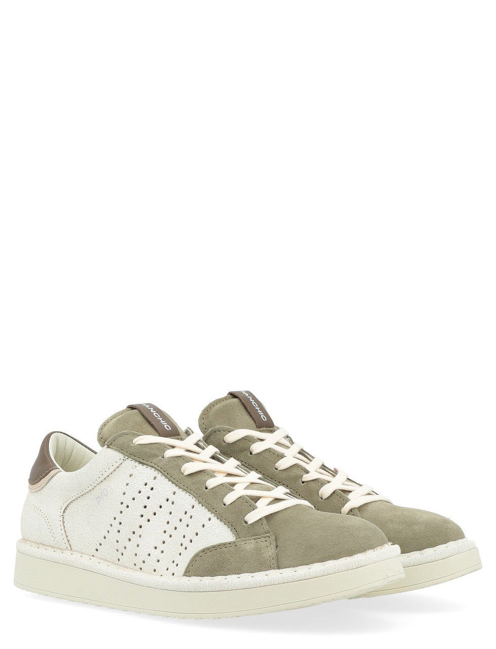 SCARPE PANCHIC P01 LACE-UP CRACKED MATT SUEDE IVORY MILITARE