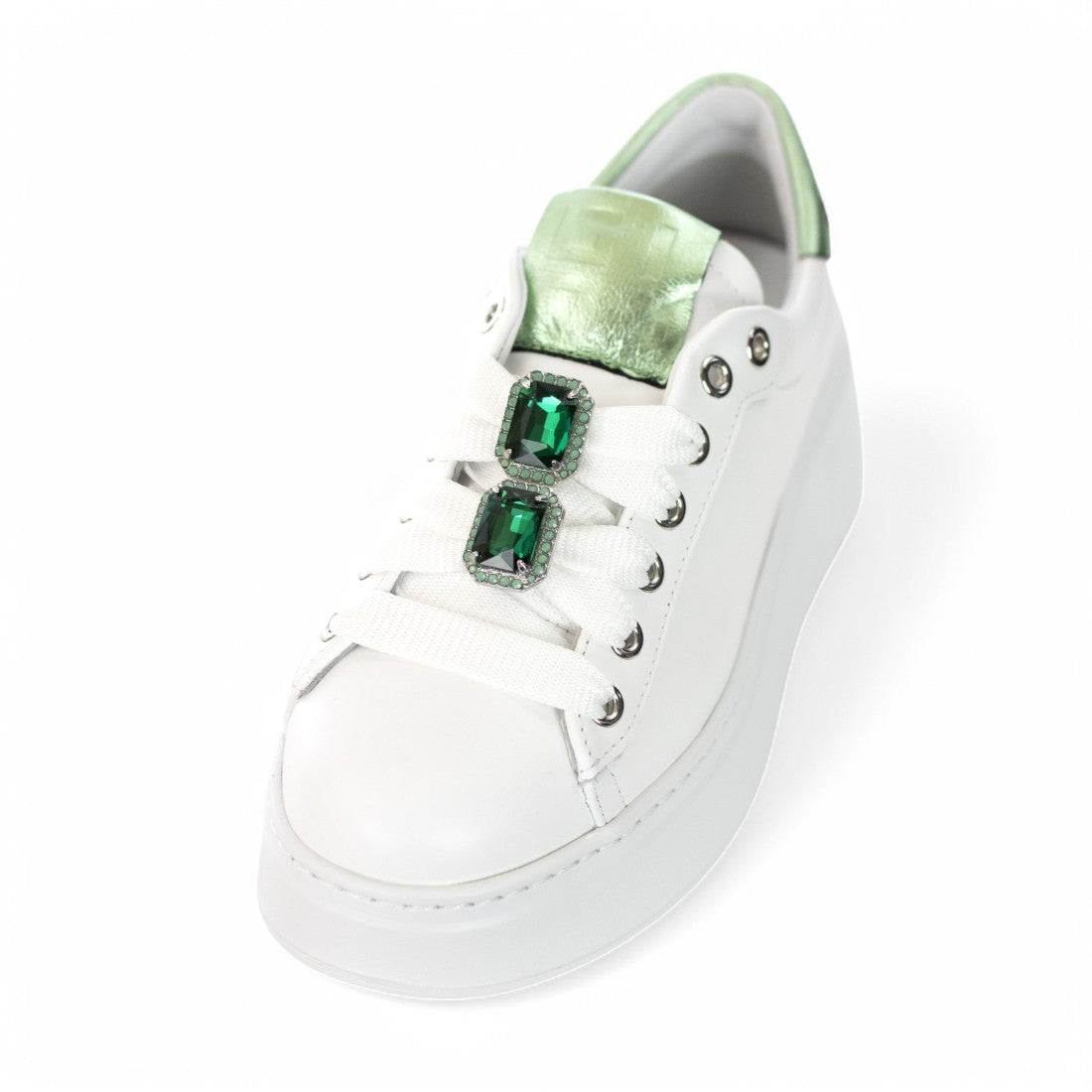 SCARPE GIOPIÙ COMBI WHITE VERDINO