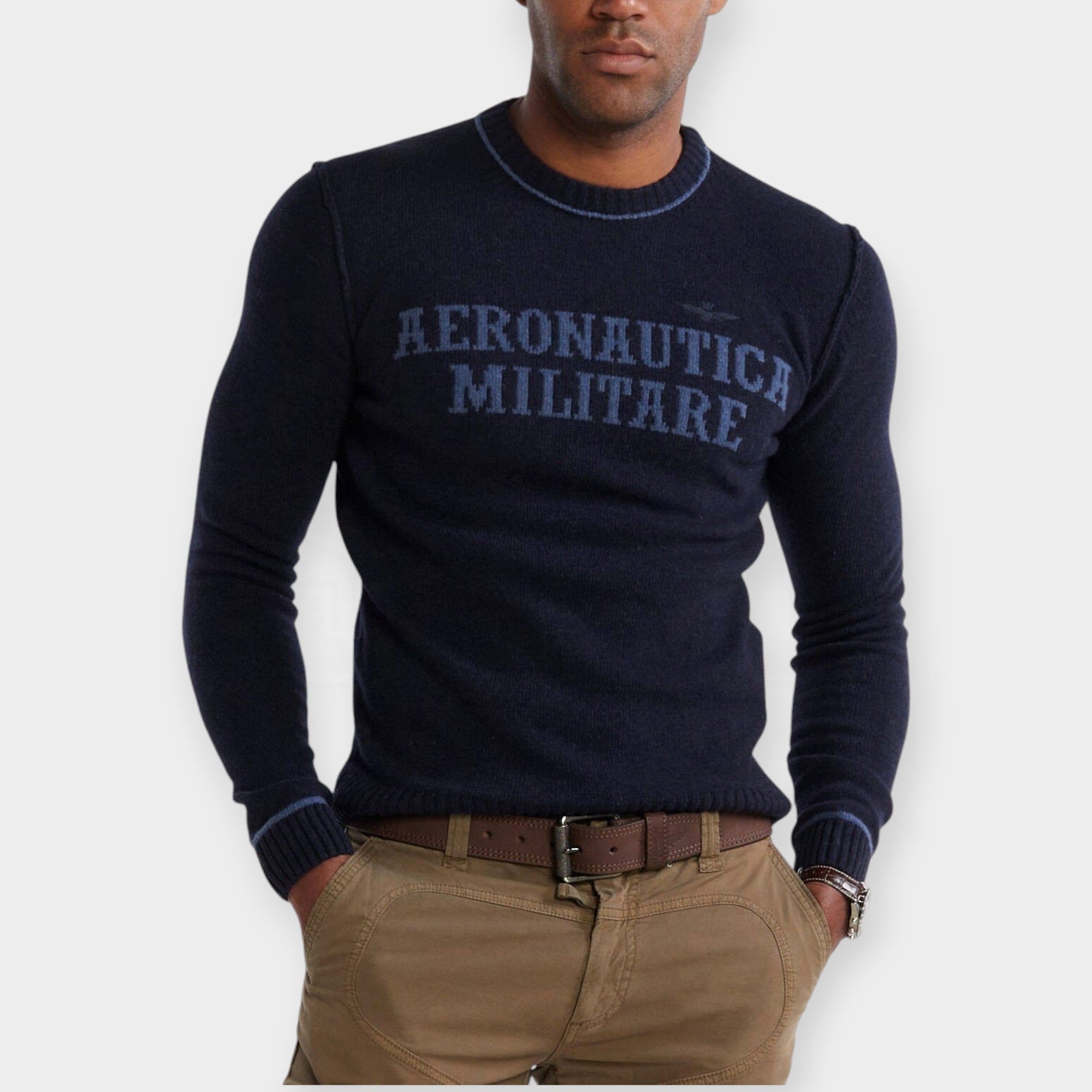FELPA AERONAUTICA MILITARE GIROCOLLO IN LANA