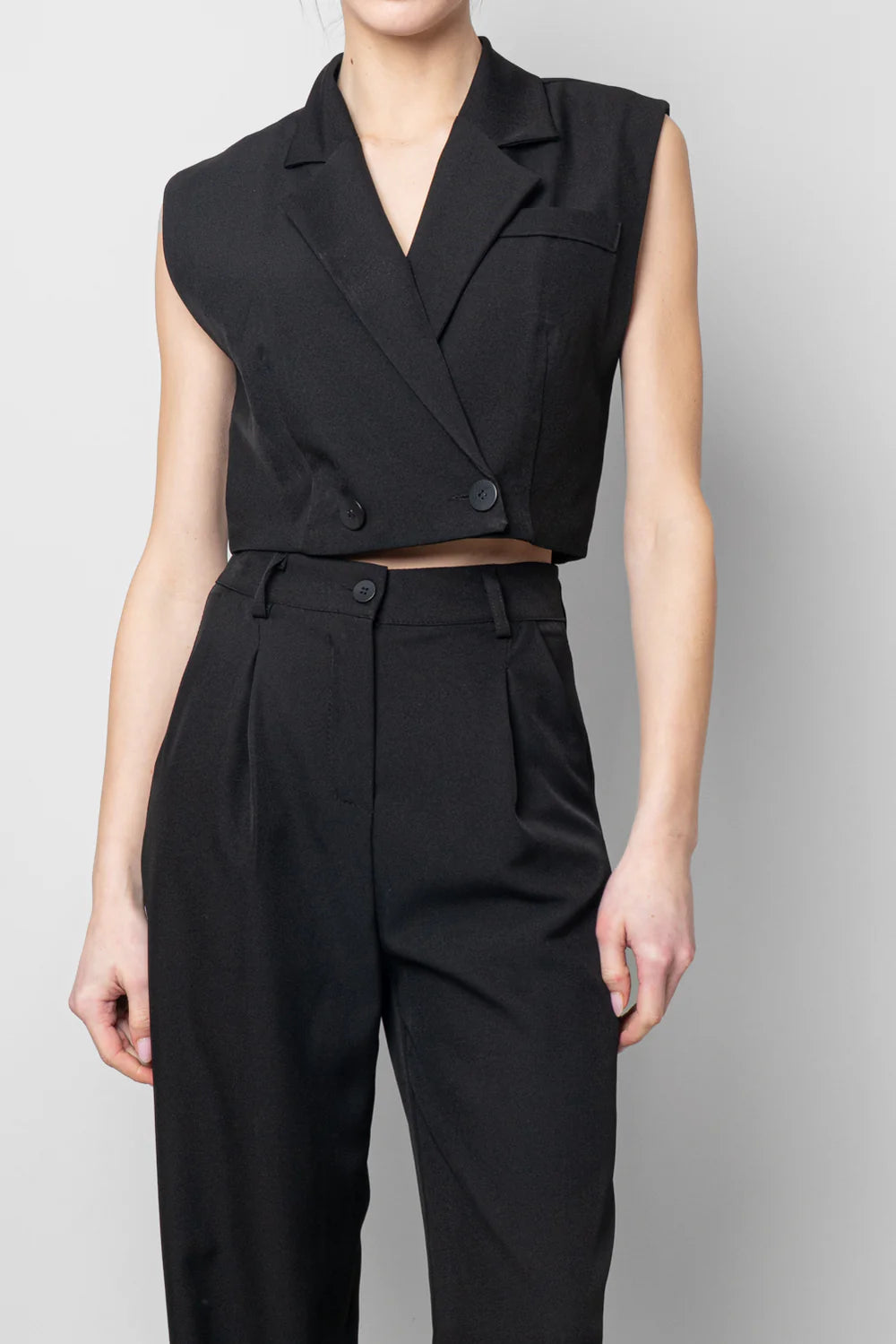 BLAZER SMANICATO SEM ANNARITA CROP OVER
