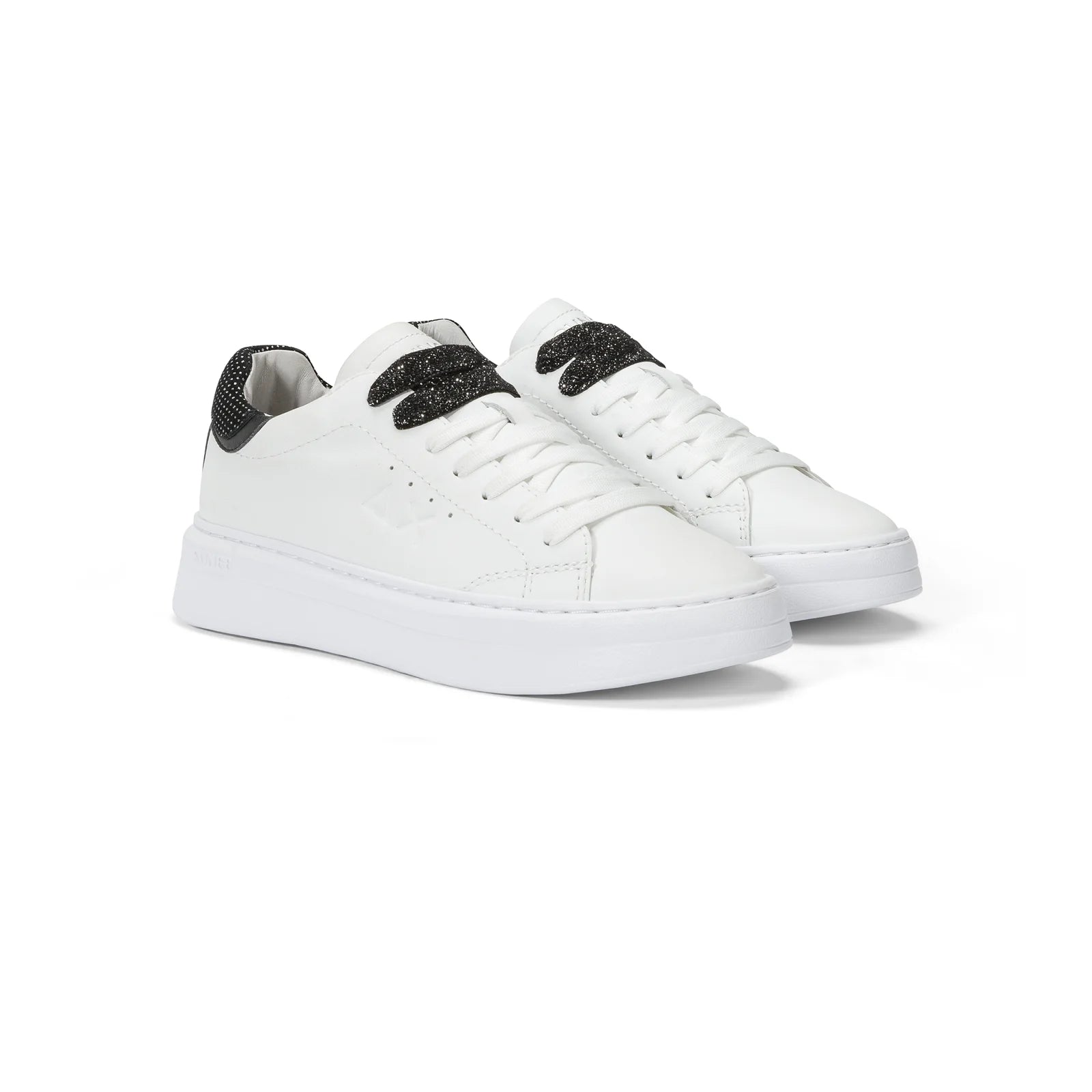 SNEAKERS SUN68 GRACE LEATHER BIANCO E NERO