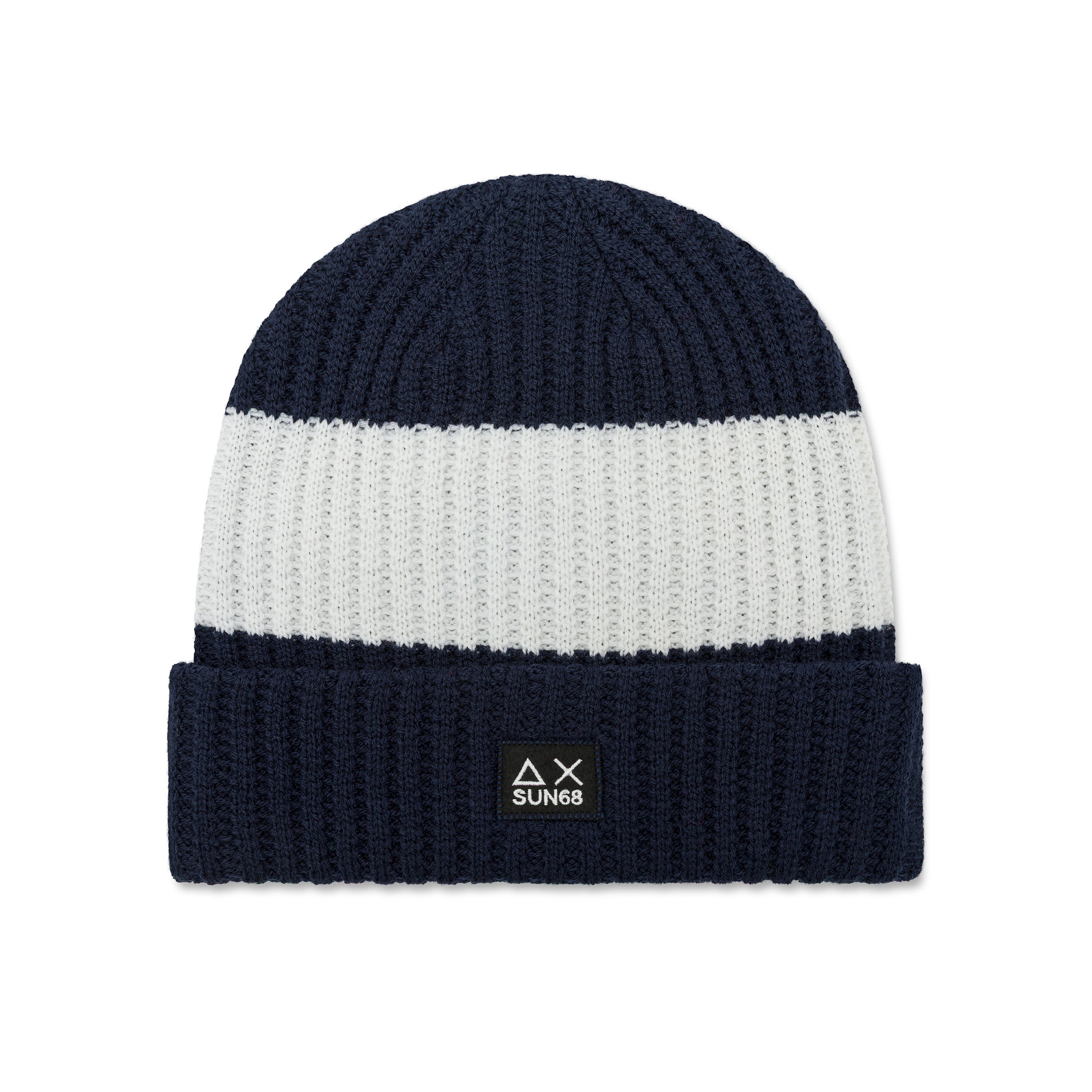 CAPPELLO SUN68 BERRETTO THICK KNIT BICOLOR
