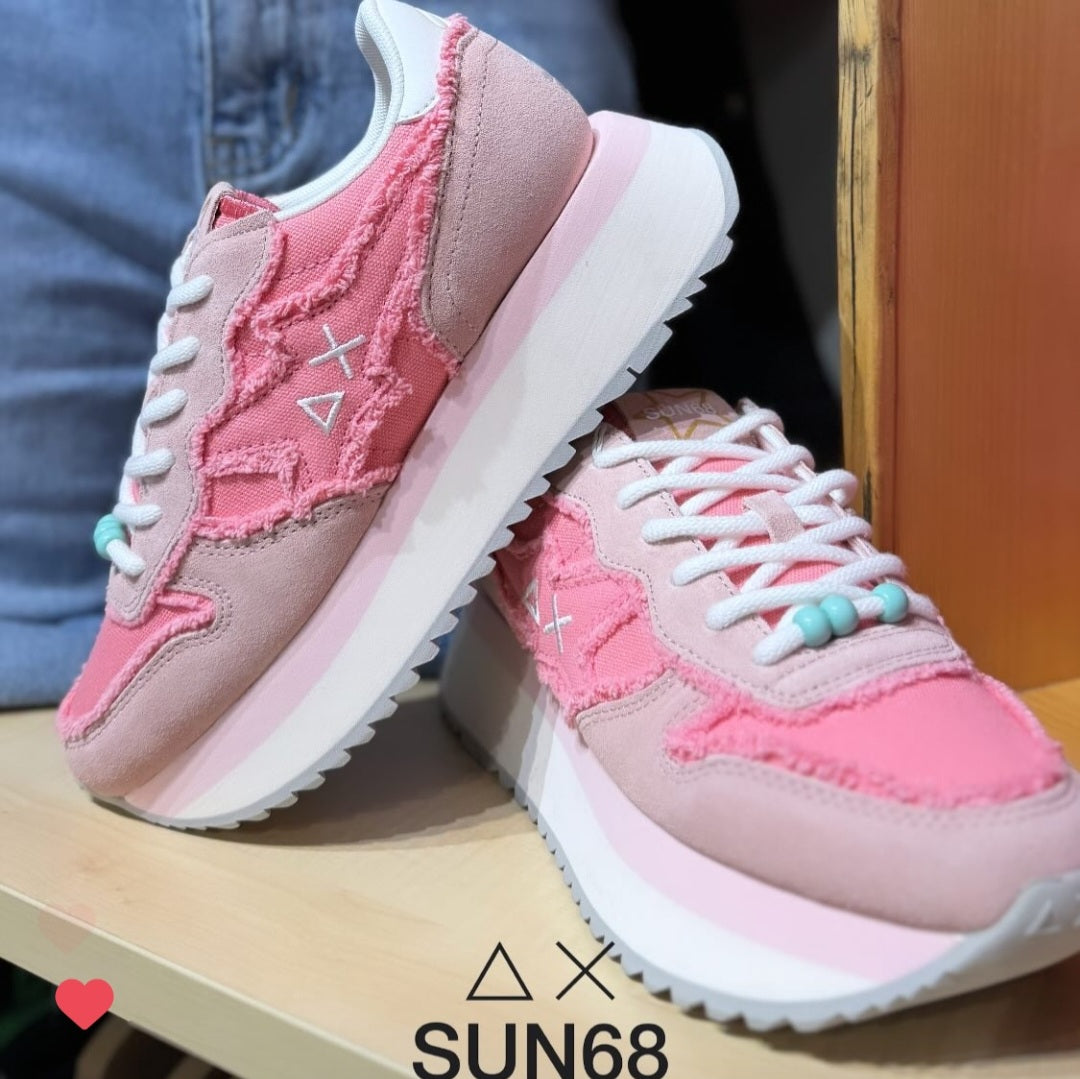 SCARPE SUN68 BIG STARGIRL CANVAS ROSA