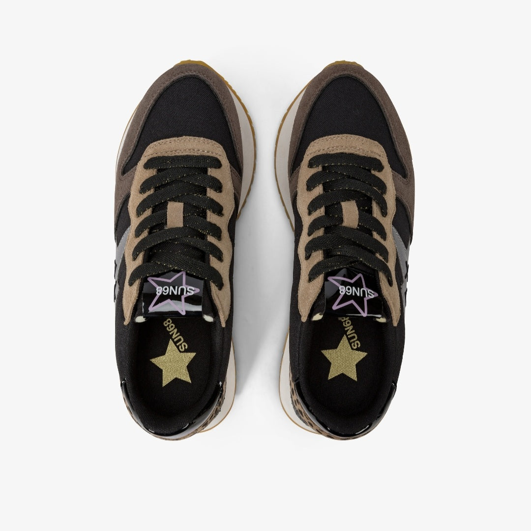 SNEAKERS SUN68 BIG STARGIRL MIX MATERIAL NERO