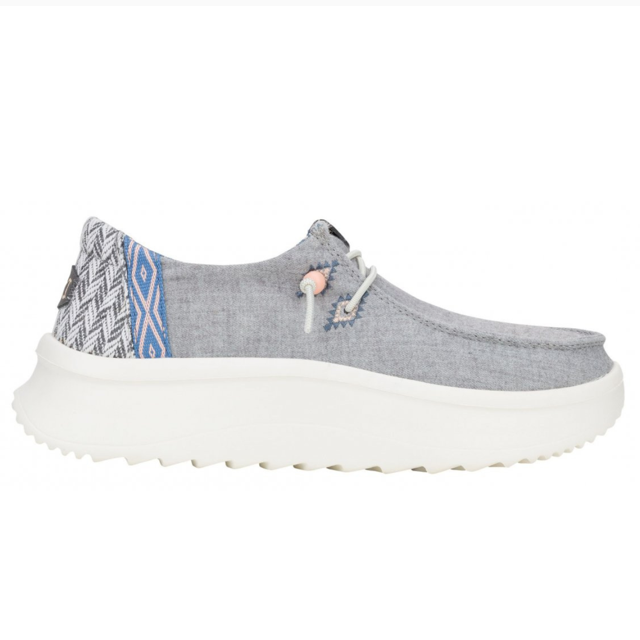 WENDY PEAK CHAMBRAY WOVEN W PLATFORM GRIGIO