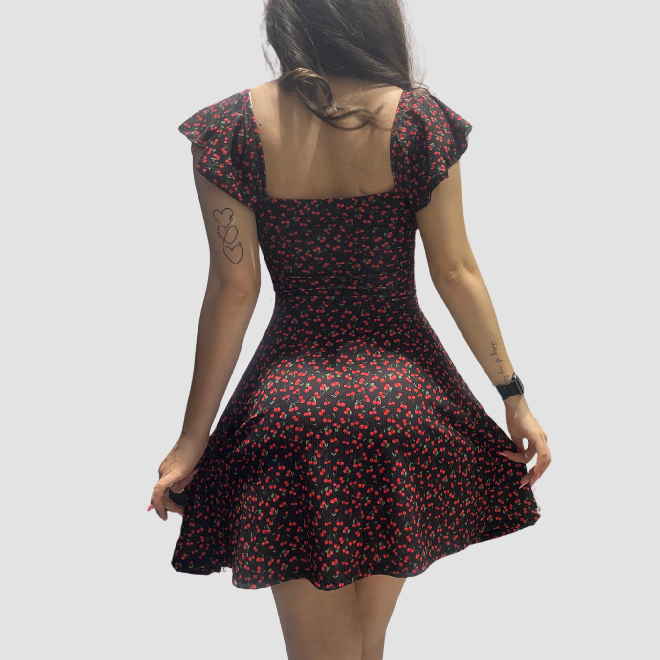 VESTITO MINI SCOLLO CUORE ALLACCIATO IN VITA APERTURA