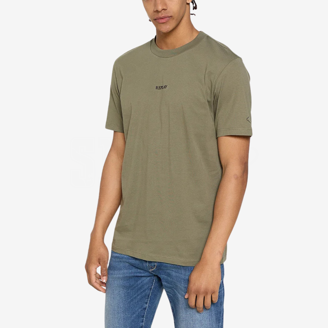 TSHIRT REPLAY MINILOGO FRONT. MC COTTON BASIC