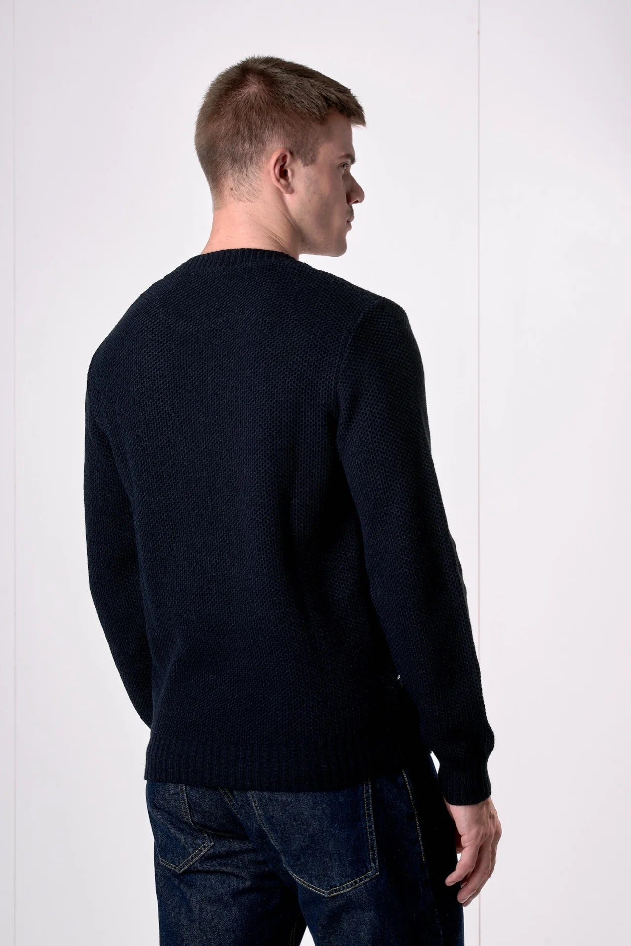 MAGLIONE V2 BRAND OCCHIO DI PERNICE PATCHWORK BLU