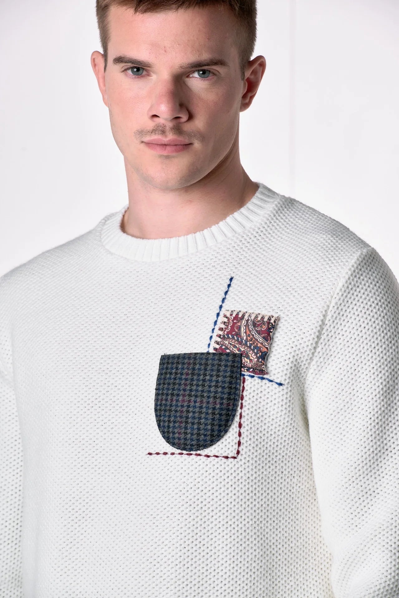 MAGLIONE V2 BRAND OCCHIO DI PERNICE PATCHWORK