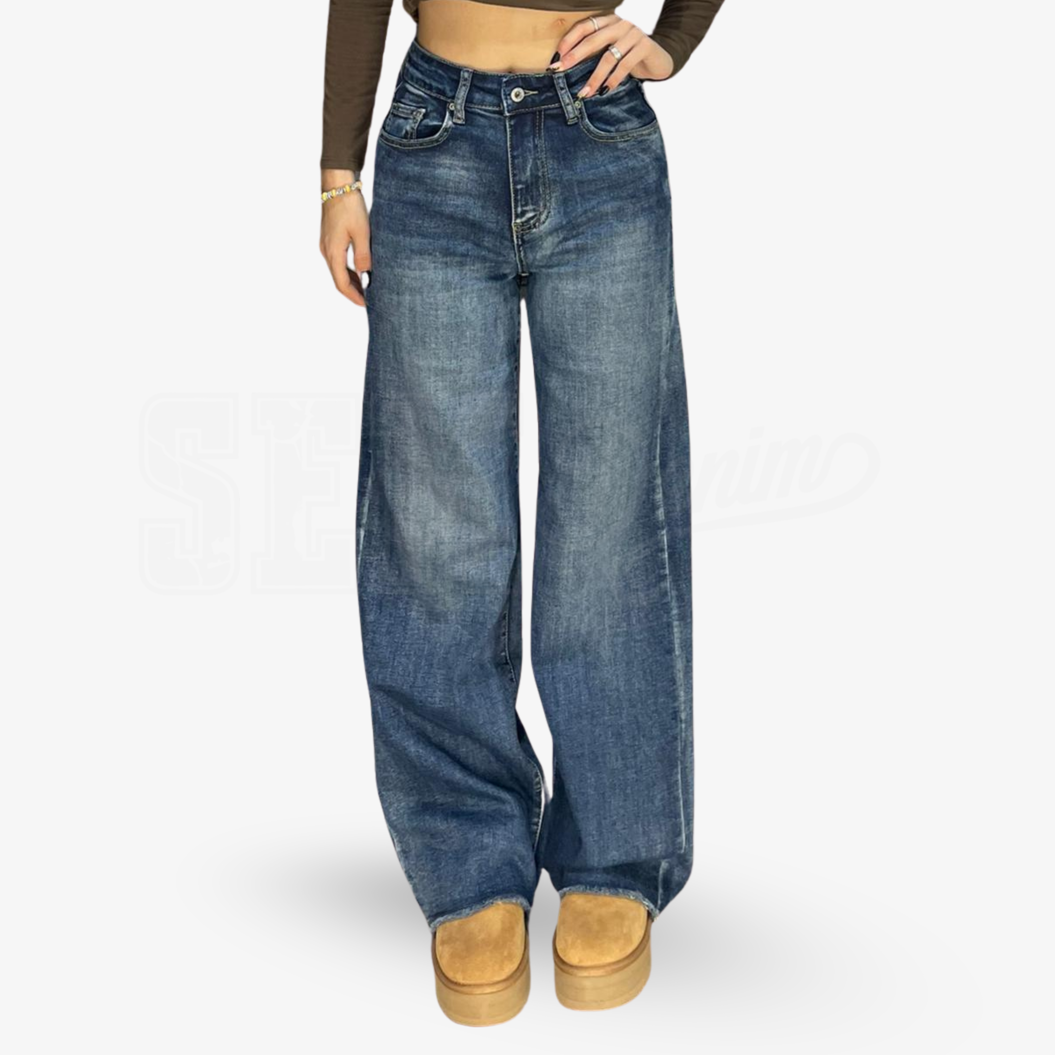 JEANS SEM ADELASIA WIDE LEG V.ALTA SHAPE UP F. TAGLIATO