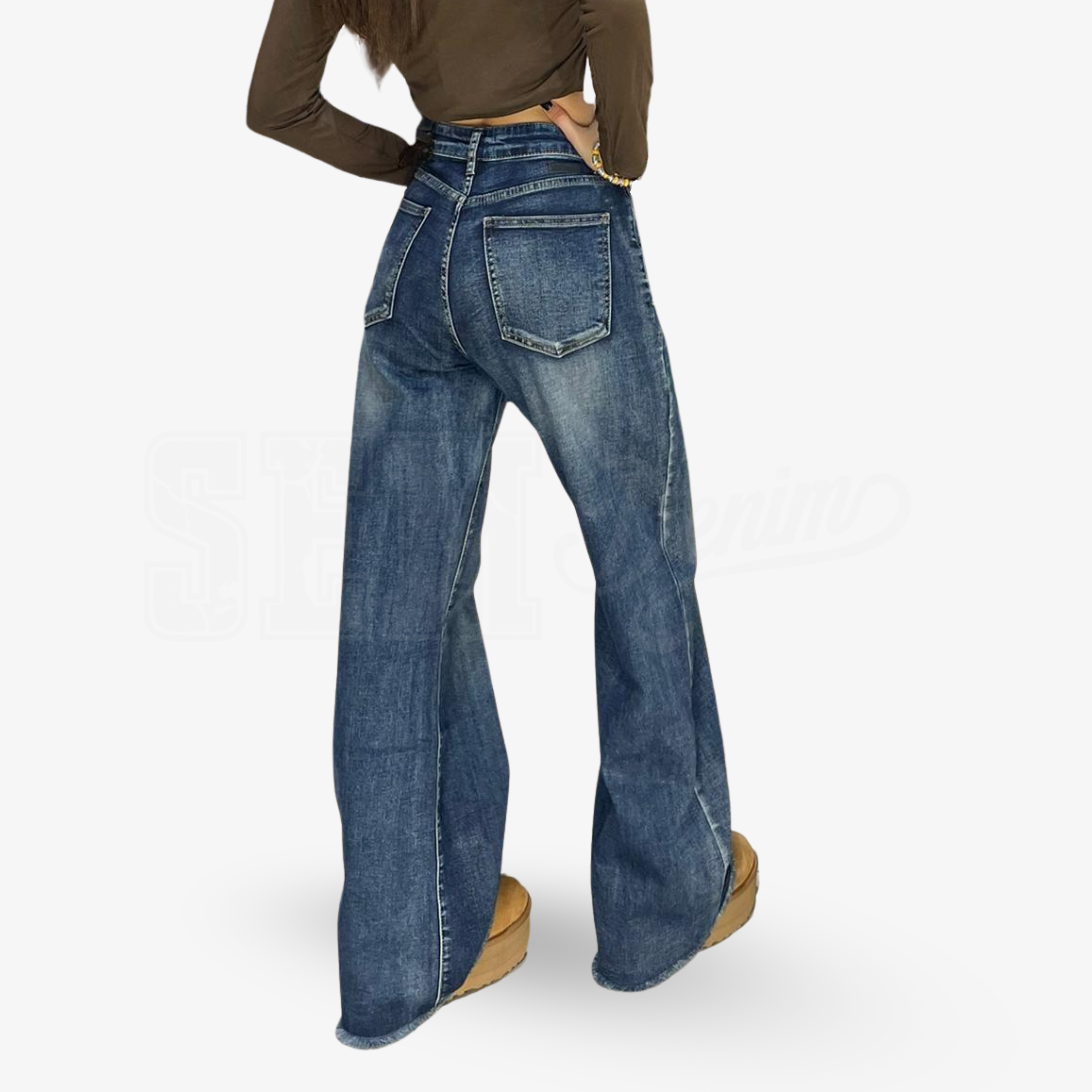 JEANS SEM ADELASIA WIDE LEG V.ALTA SHAPE UP F. TAGLIATO