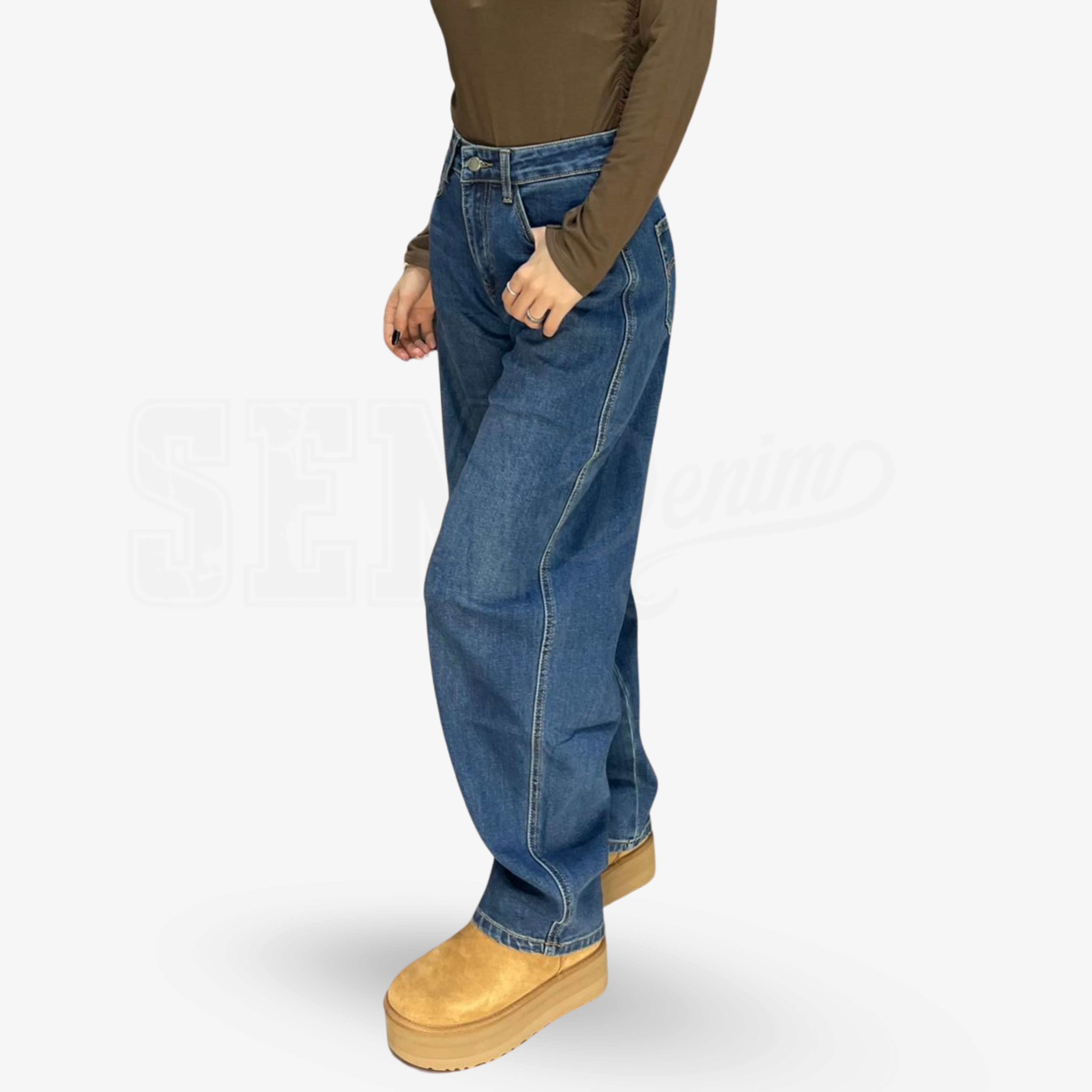 JEANS SEM ARIANNA BALOON V.ALTA CUCITURA