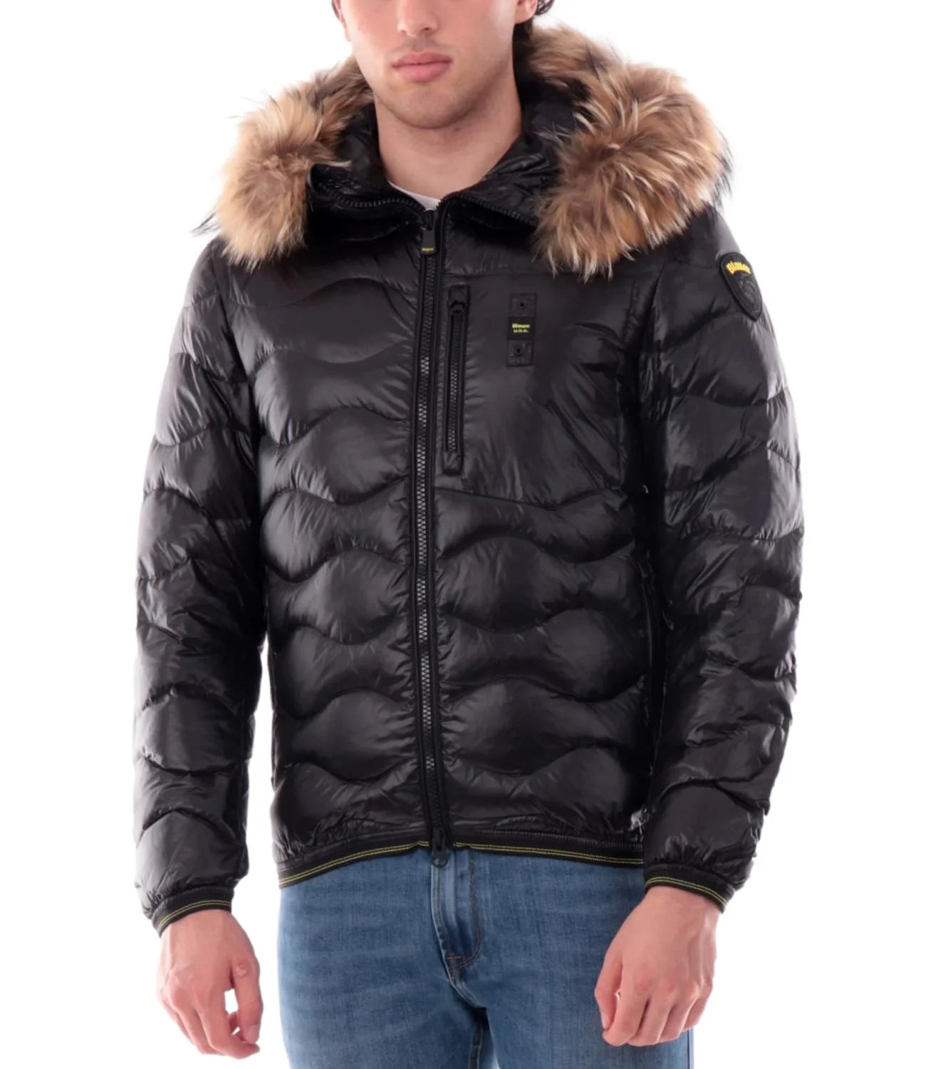 PIUMINO BLAUER WAVEFUR ONDINA INT PIUMA CON PELO UOMO