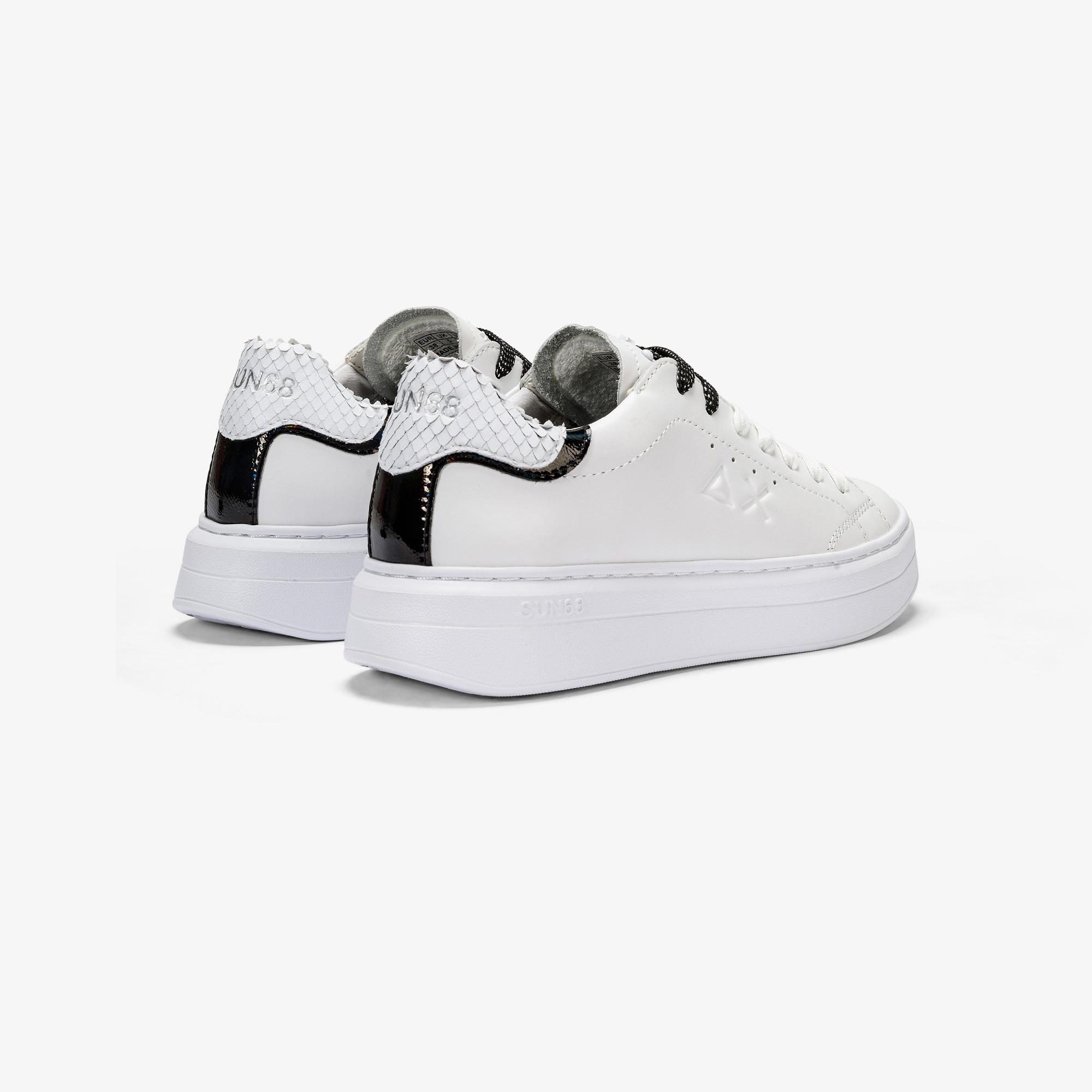 SCARPE SUN68 GRACE LEATHER FONDO CASSETTA BIANCO