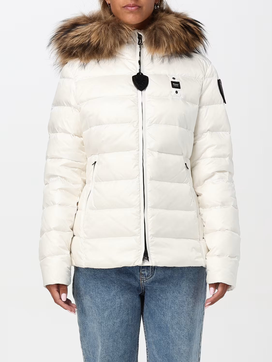 PIUMINO BLAUER ARCADIA TRAMA DRITTO CON PELO INT. PIUMA