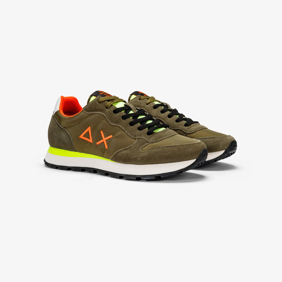 SCARPE SUN68 TOM FLUO MILITARE