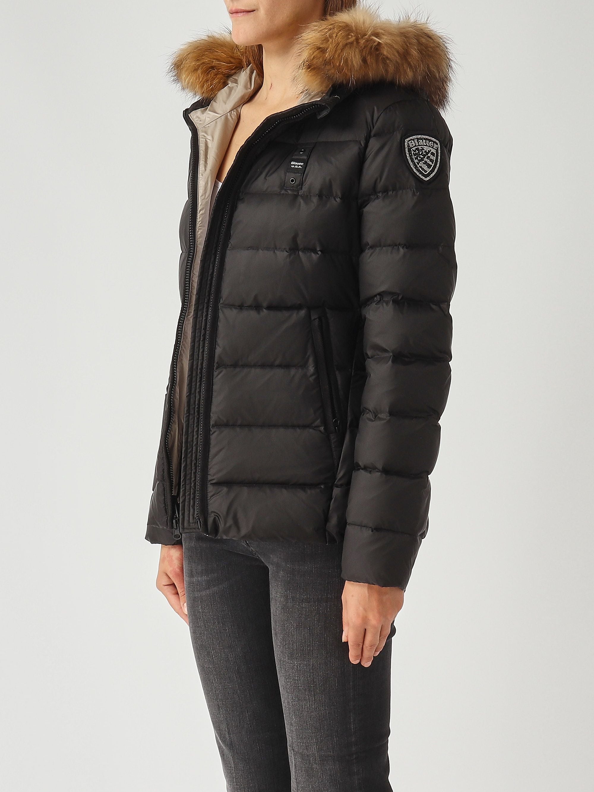 PIUMINO BLAUER ARCADIA TRAMA DRITTO CON PELO INT. PIUMA