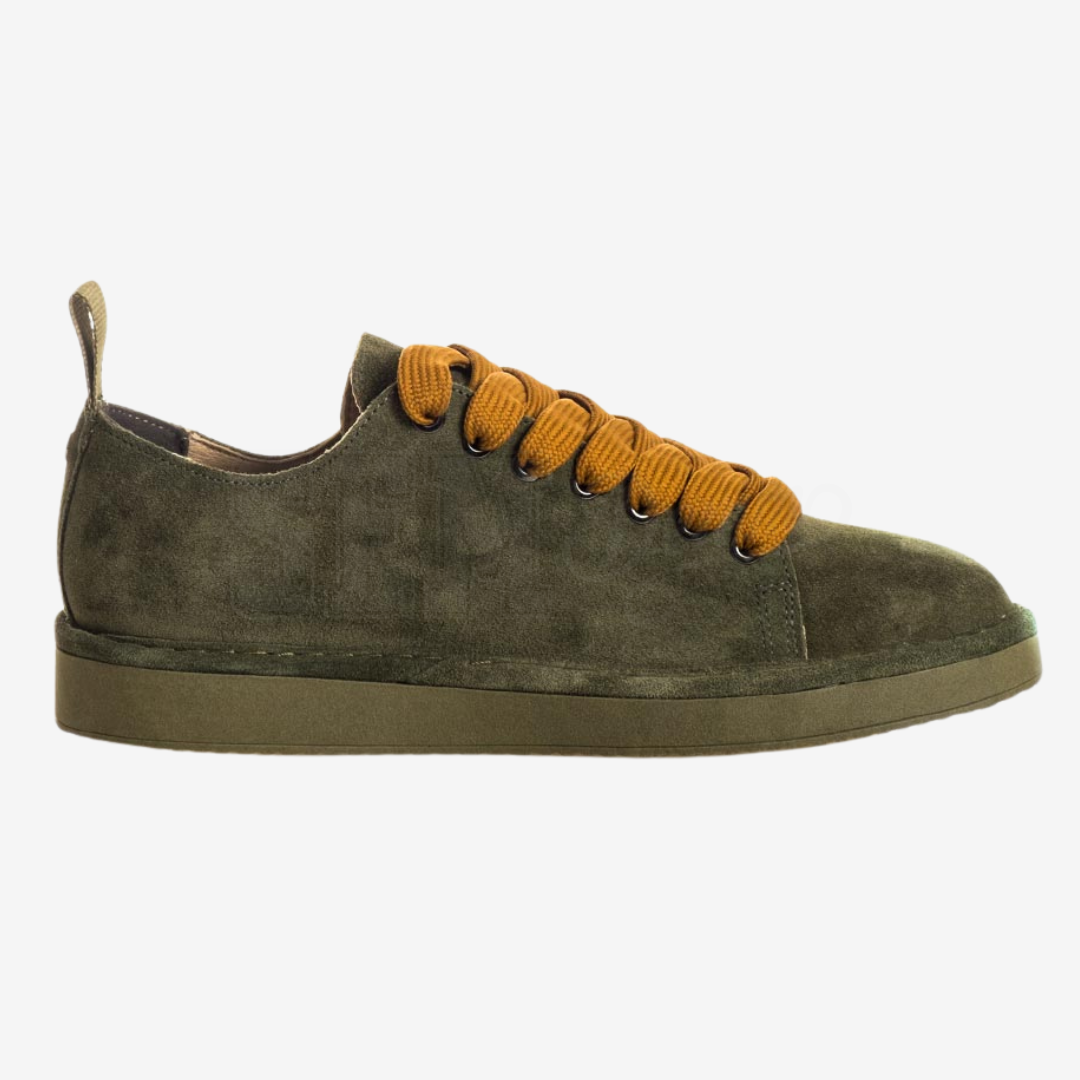 POLACCHINO PANCHIC LOW SUEDE INT. MICROFIBRA MILITARE L. BRO