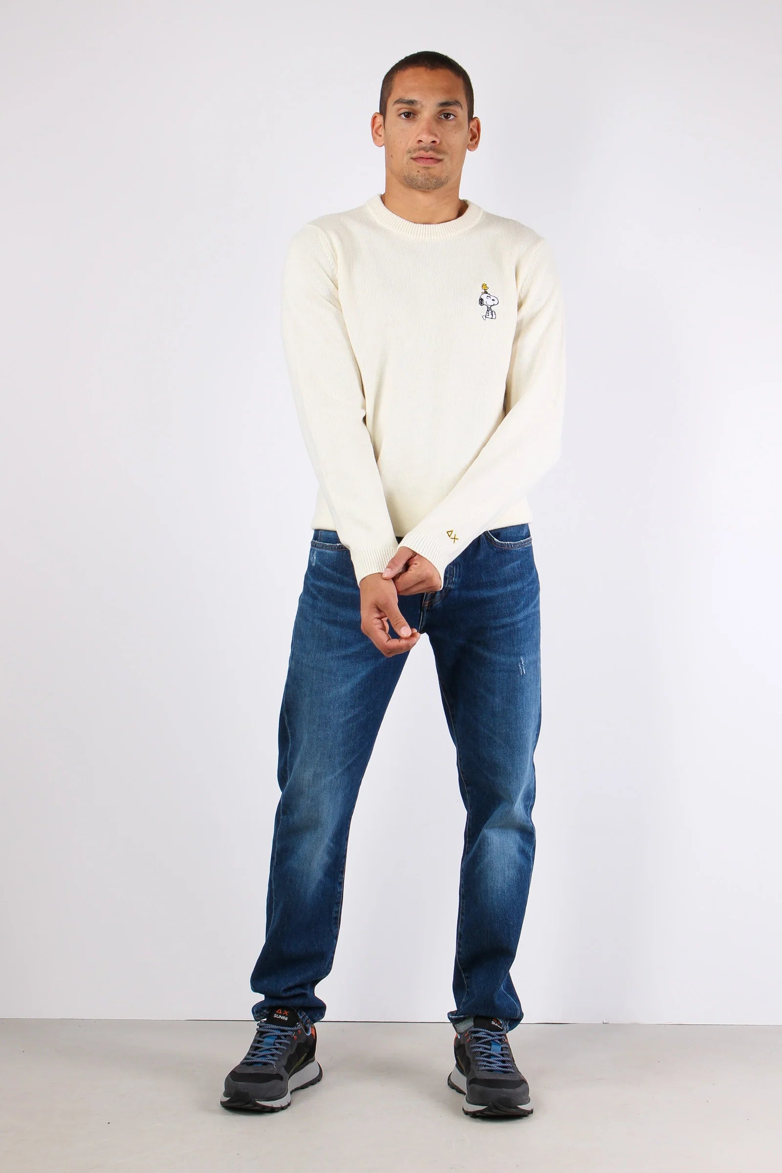 MAGLIONE SUN68 X PEANUTS GIROCOLLO SNOOPY