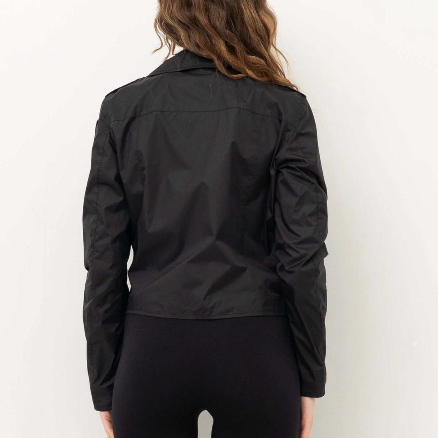 GIUBBINO BLAUER LAURIE BOMBER CROP OVER SFODERATO