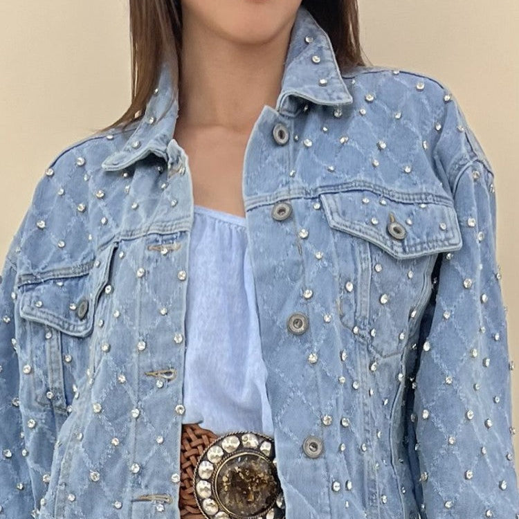 GIACCA SEM BIRBA OVERSIZE ROMBO CON GEMME LIMITED 2C
