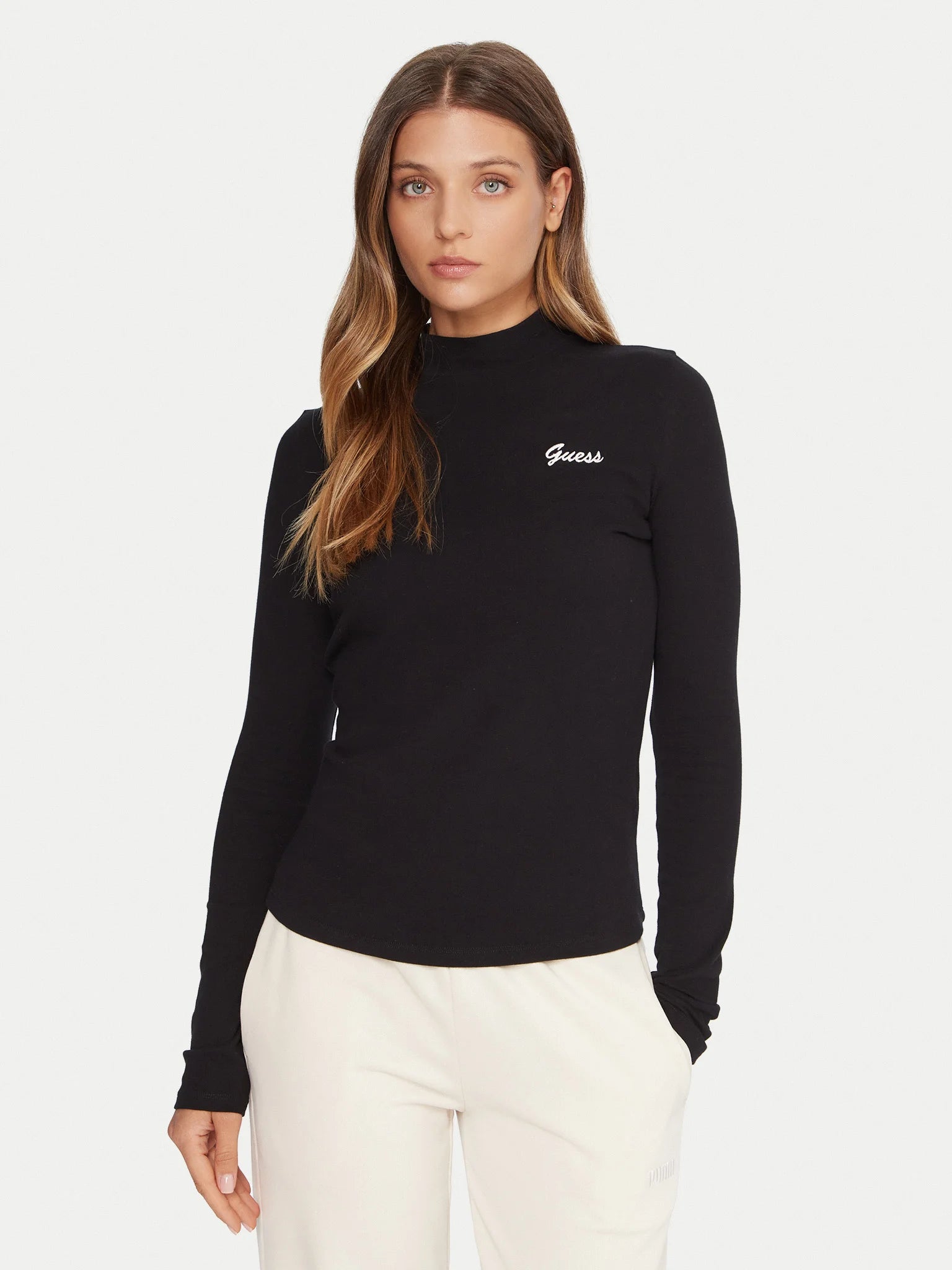 MAGLIA TOP GUESS ALBA COLLO ALTO