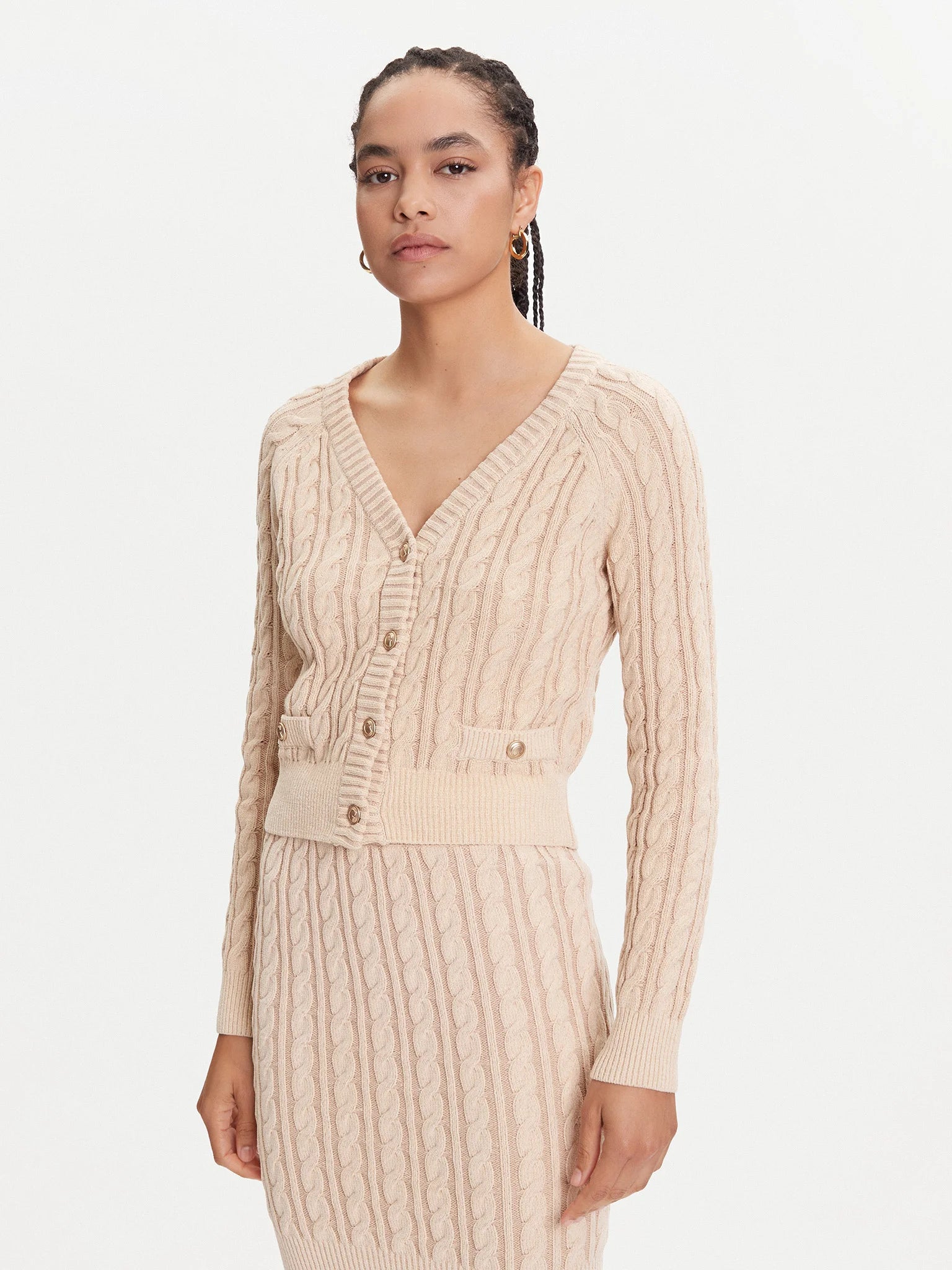 CARDI GUESS GISELLE CON LAVORAZIONE TRECCE