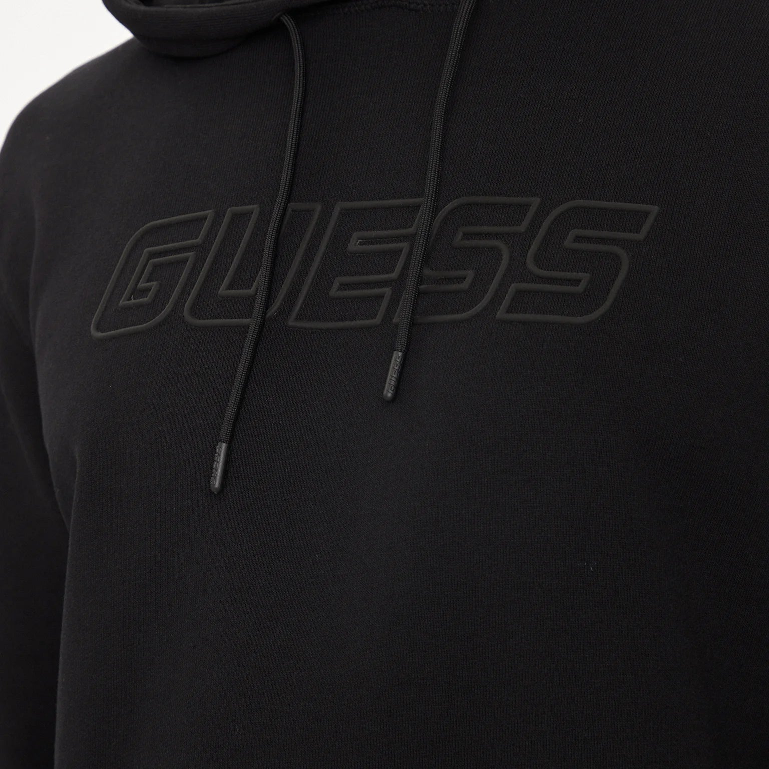 FELPA GUESS ALDWIN CAPPUCCIO CHIUSA LOGO GOMMATO