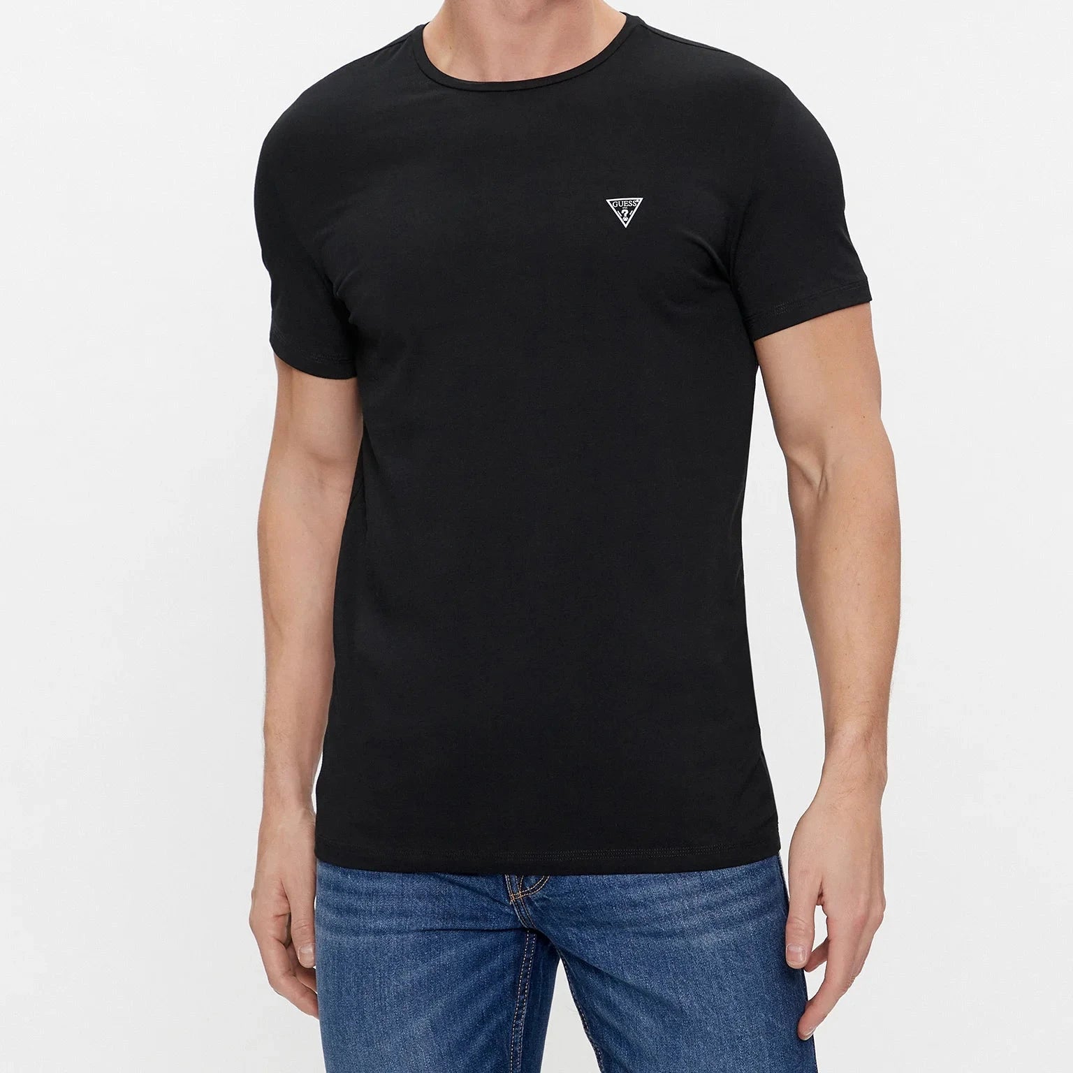 TSHIRT GUESS CALEB HERO BASIC MINILOGO TRIANGOLO SLIM FIT