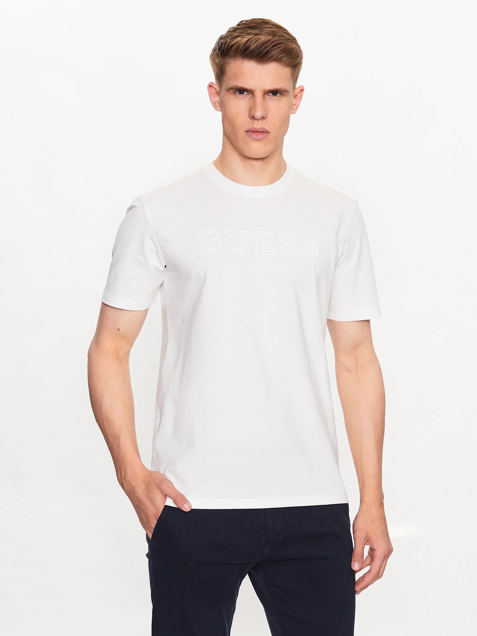 TSHIRT GUESS ALPHY LOGO GOMMATO MANICA CORTA