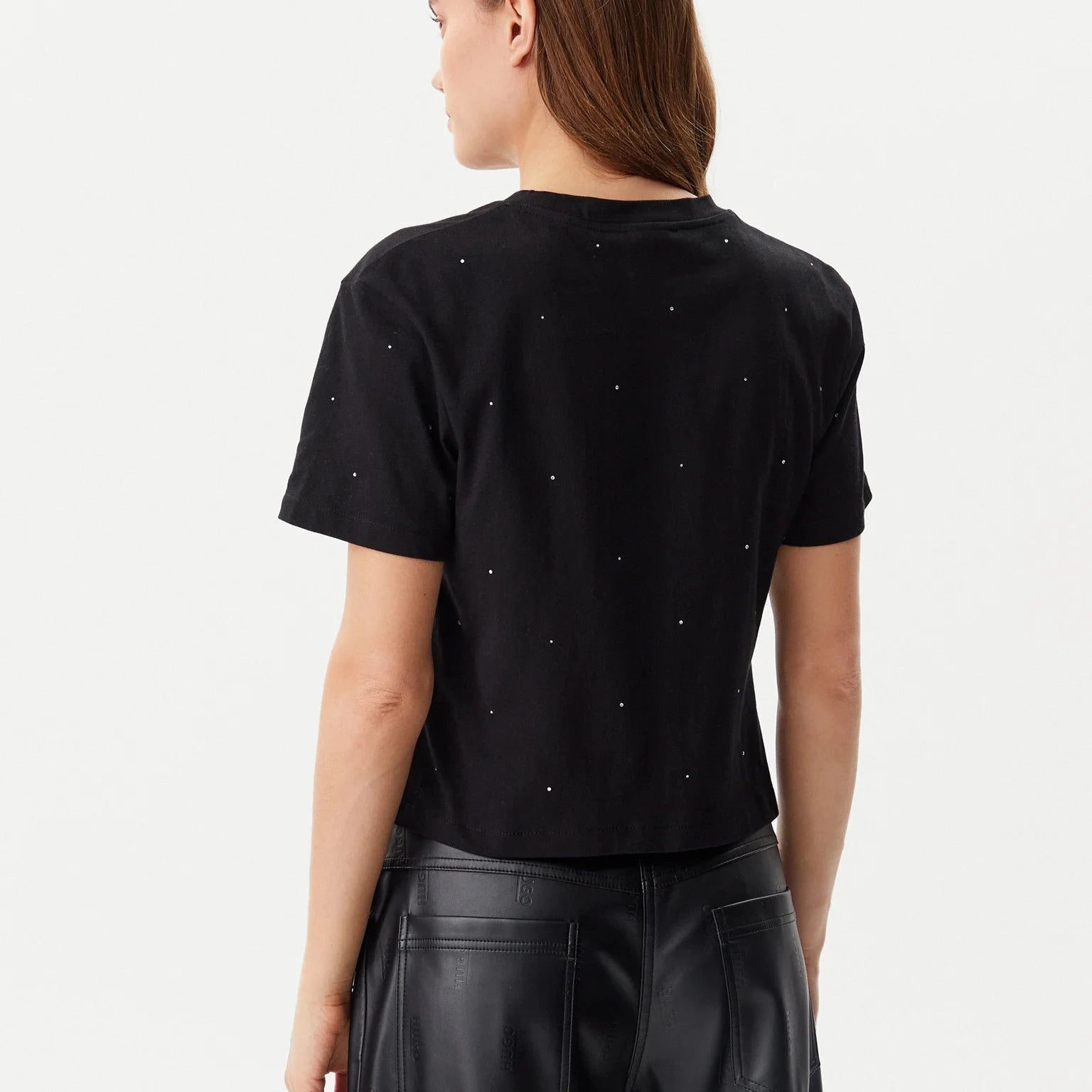 TSHIRT GUESS CROP PRIMULA RHINESTONES