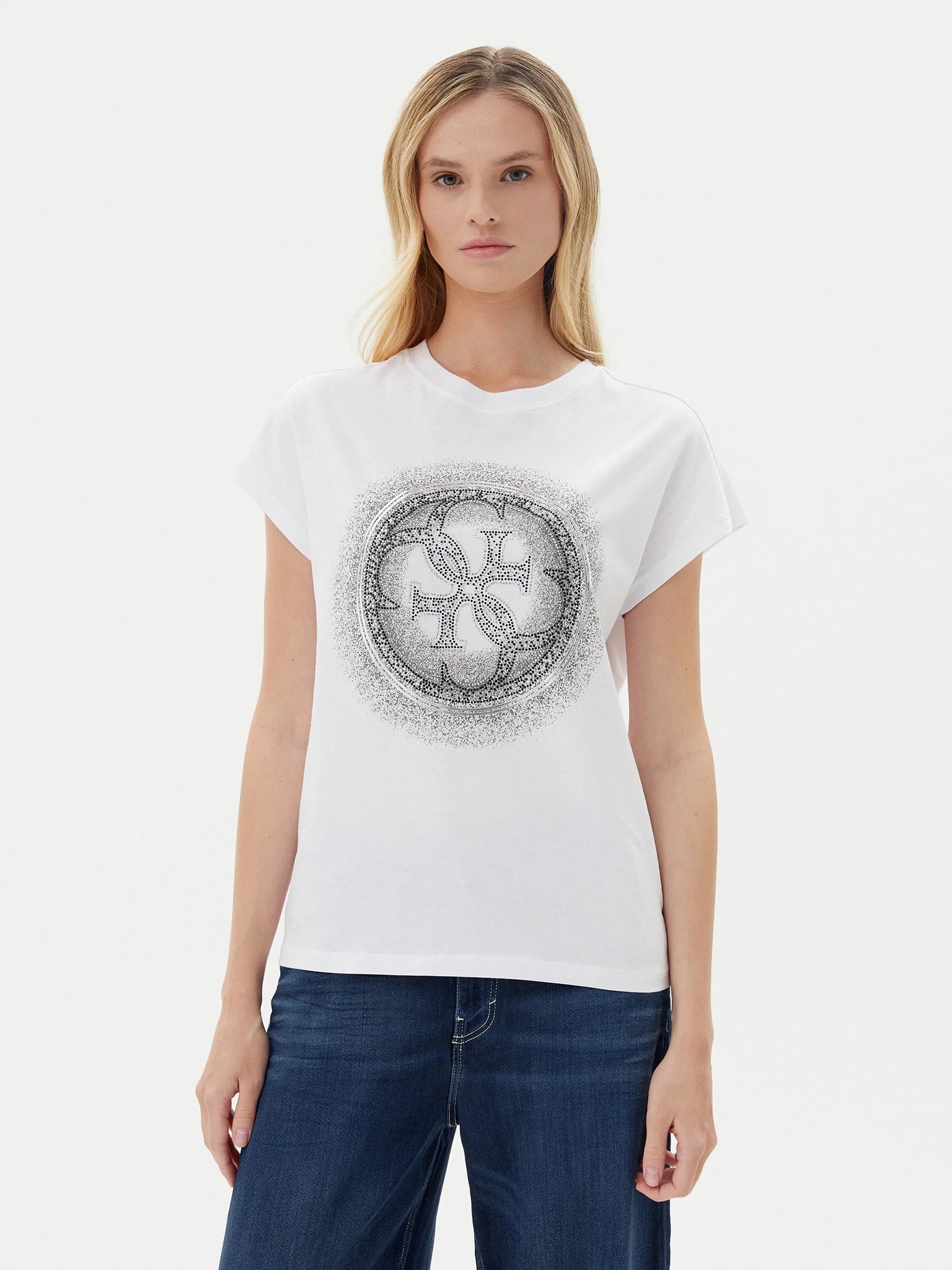 TSHIRT GUESS 4G SHADED HOTFIX REGULAR FIT