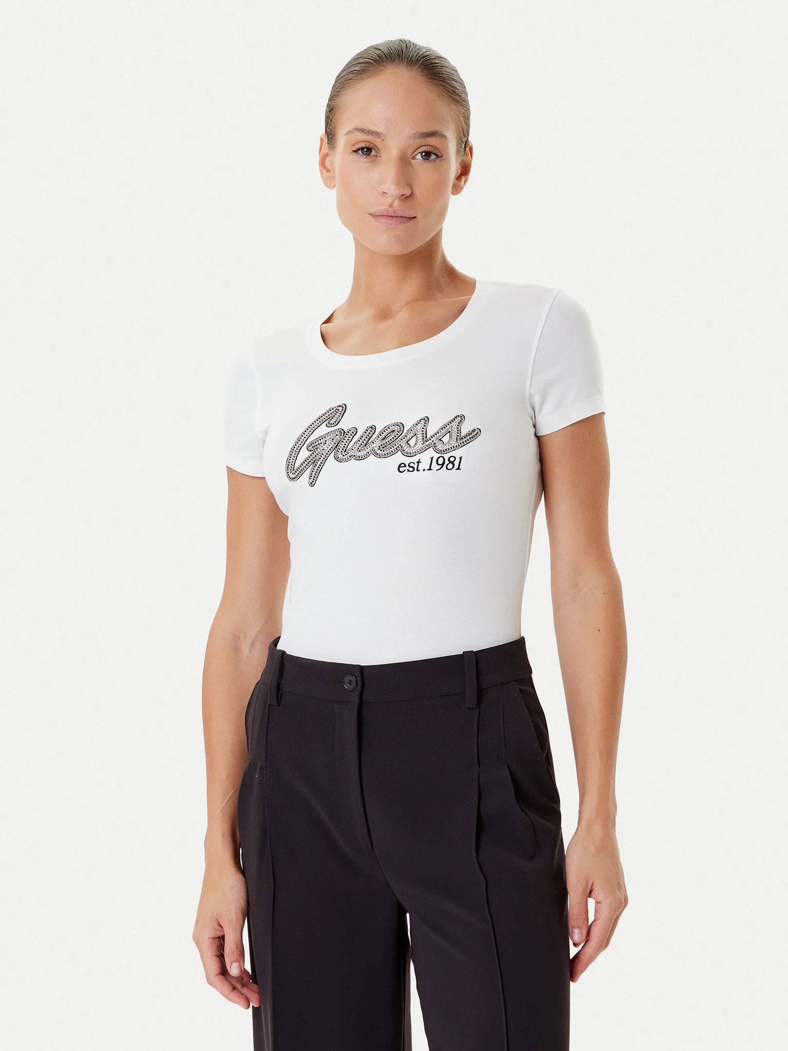 TSHIRT GUESS LOGO HOTFIX REGULAR FIT