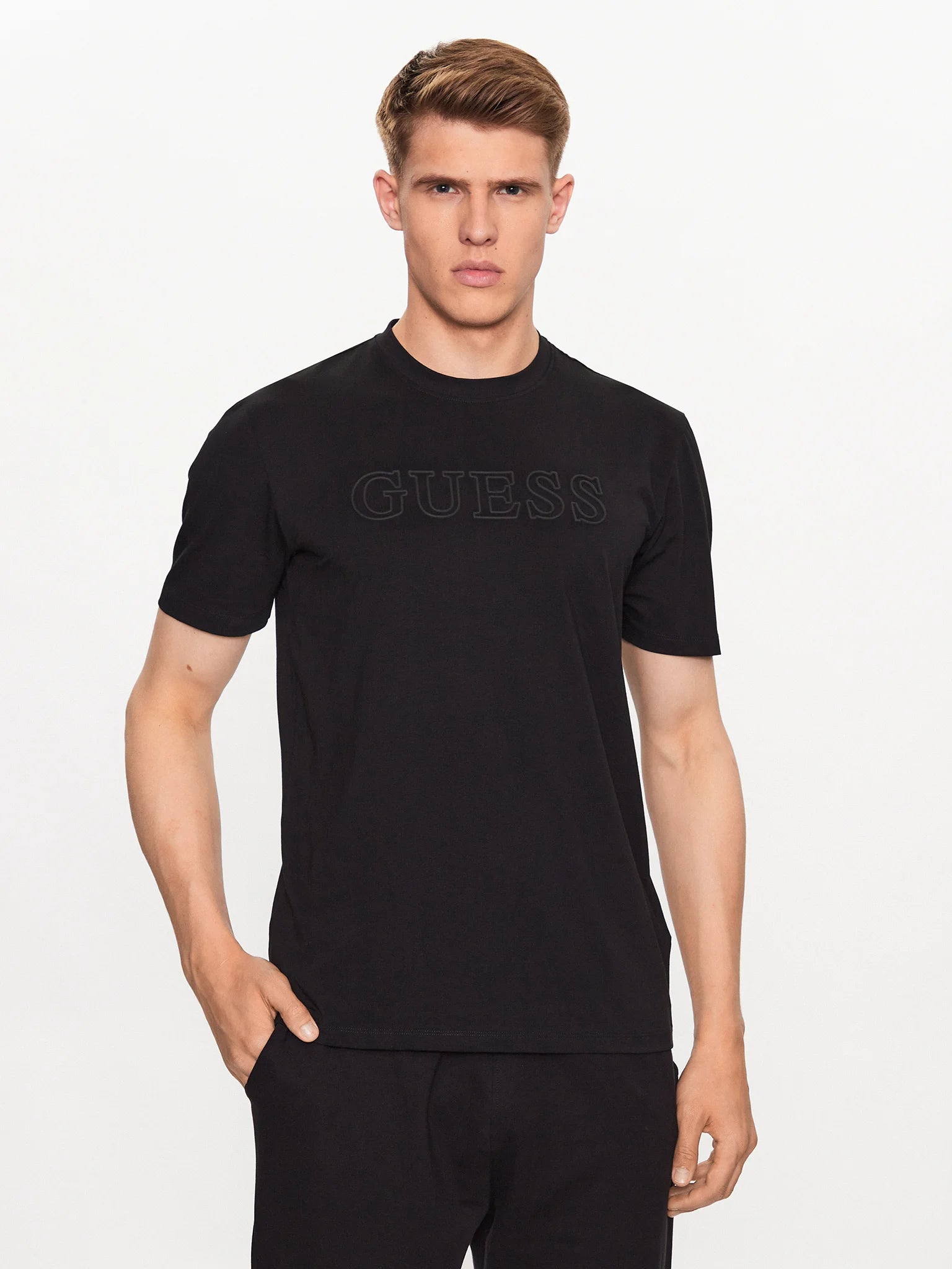 TSHIRT GUESS ALPHY LOGO GOMMATO MANICA CORTA