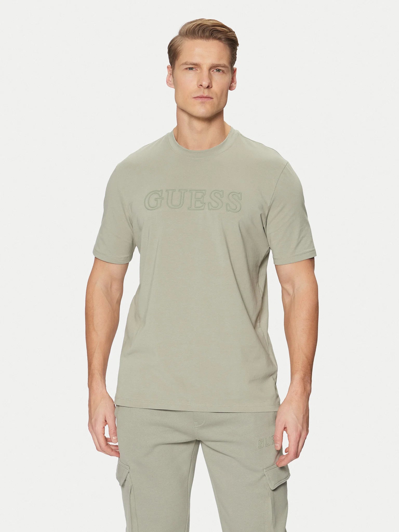 TSHIRT GUESS ALPHY LOGO GOMMATO MANICA CORTA
