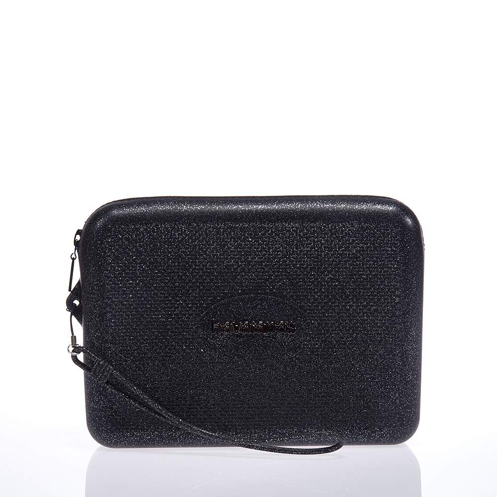 CLUTCH HAVAIANAS POCHETTE NECESSAIRE GLITTER NERO