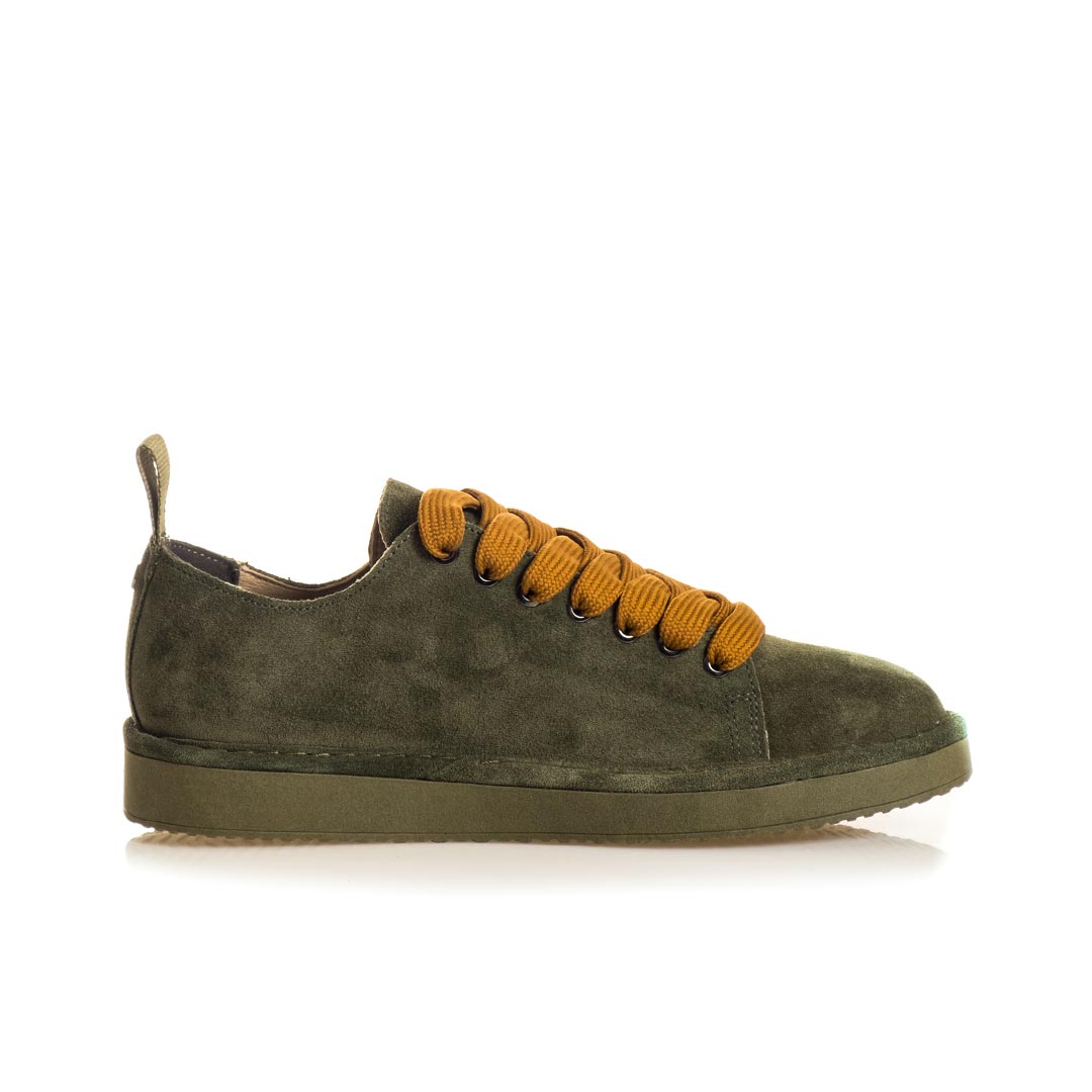 POLACCHINO PANCHIC LOW SUEDE INT. MICROFIBRA MILITARE L. BRO