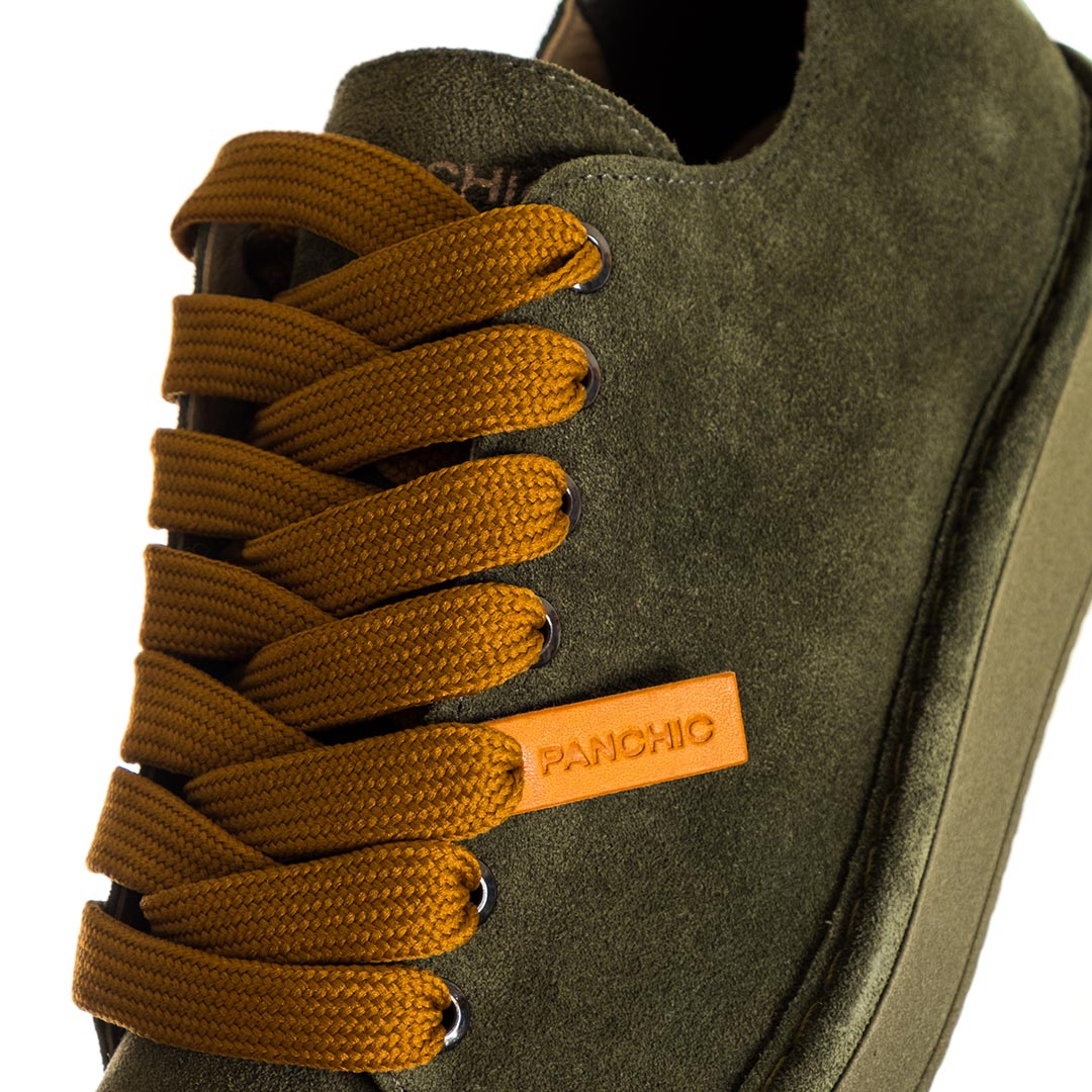 POLACCHINO PANCHIC LOW SUEDE INT. MICROFIBRA MILITARE L. BRO