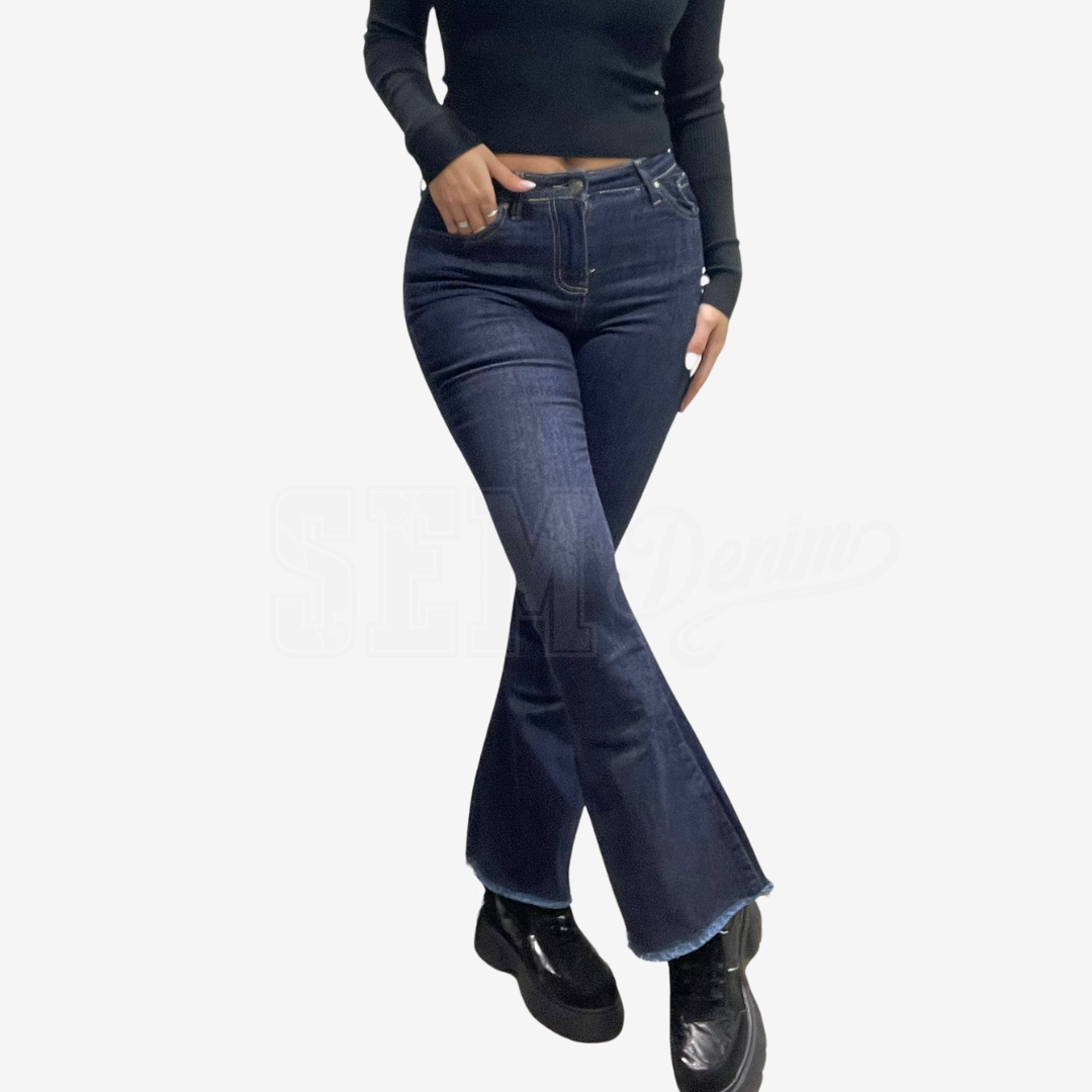 JEANS SEM AMANDA V. ALTA FONDO ZAMPA TAGLIATO RIBCAGE