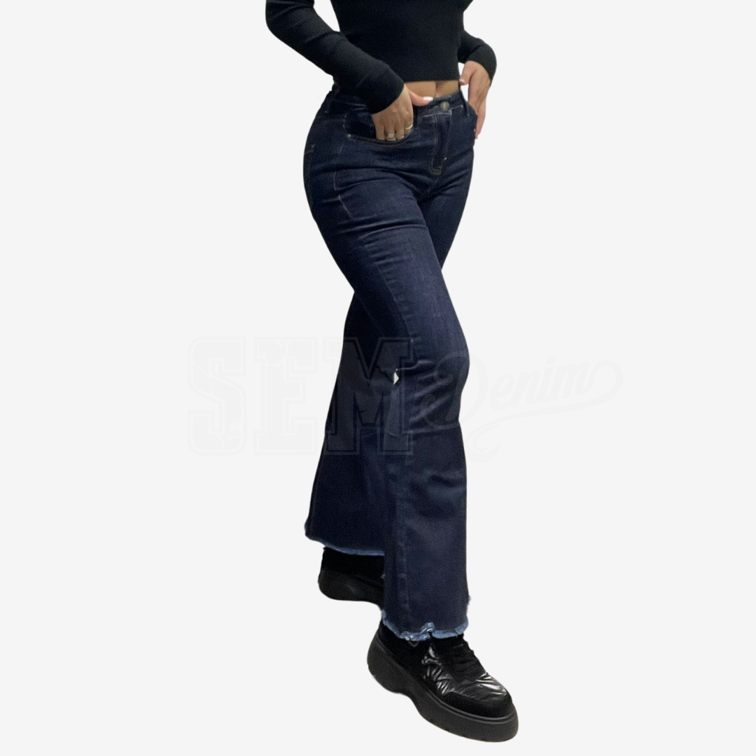 JEANS SEM AMANDA V. ALTA FONDO ZAMPA TAGLIATO RIBCAGE