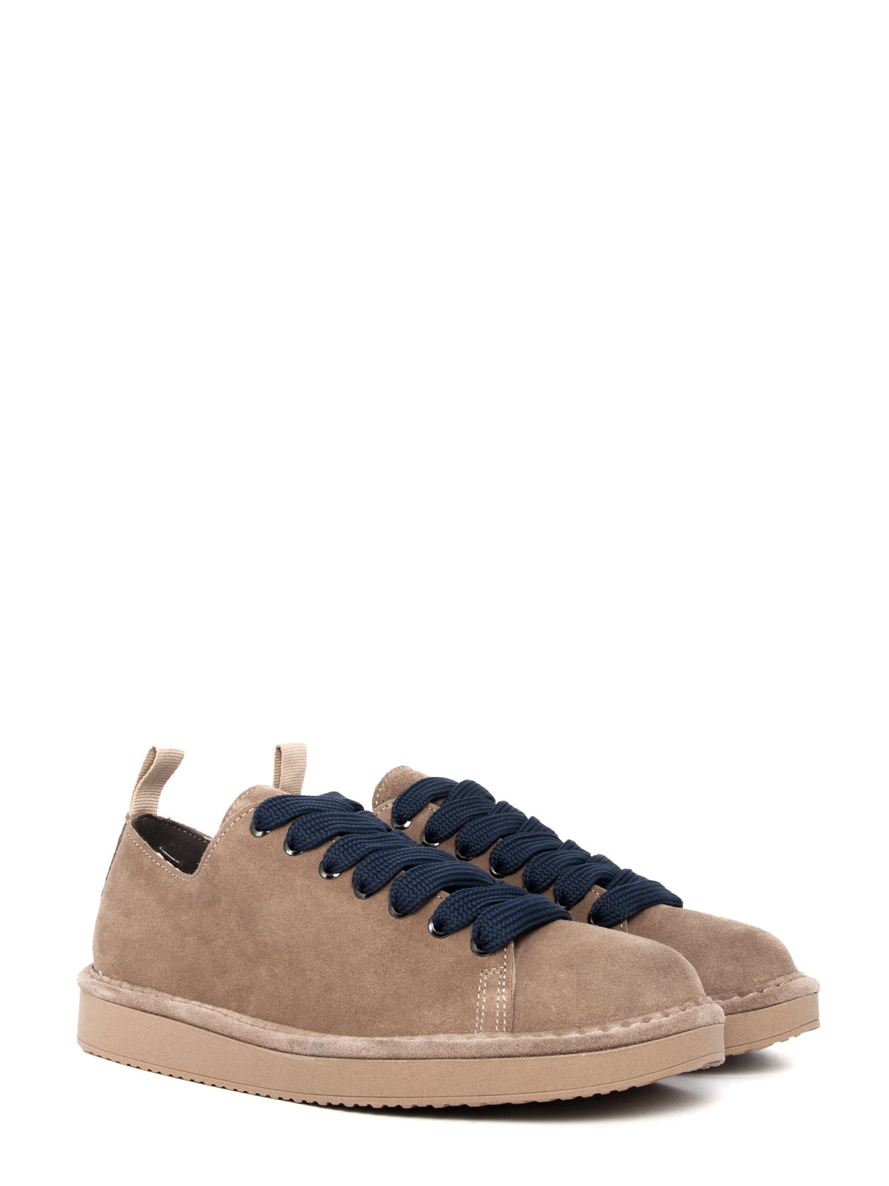 POLACCHINO PANCHIC LOW SUEDE INT. FUR WALNUT L. COBALT