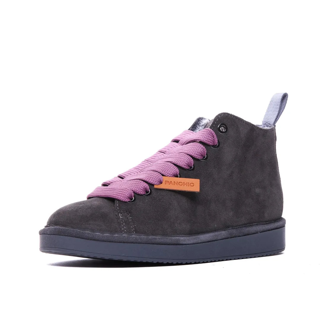 POLACCHINO PANCHIC SUEDE INT. FUR ANTRACITE L. BROWNROSE