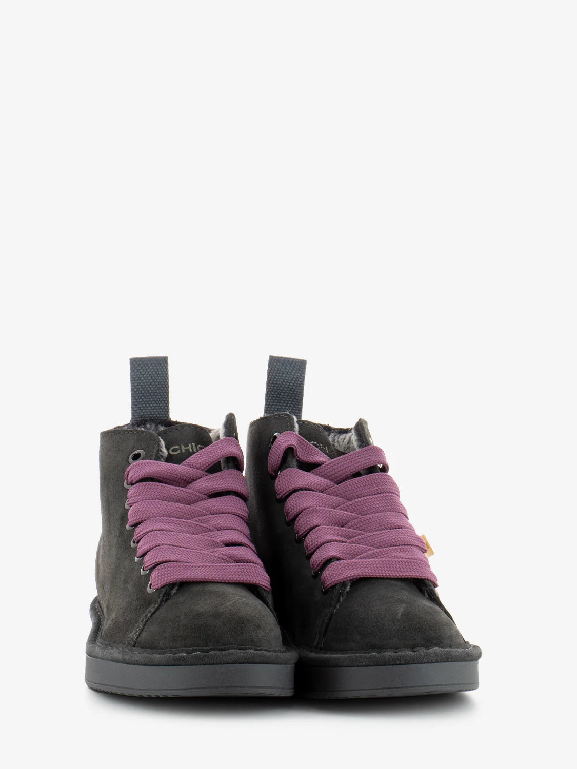 POLACCHINO PANCHIC SUEDE INT. FUR ANTRACITE L. BROWNROSE
