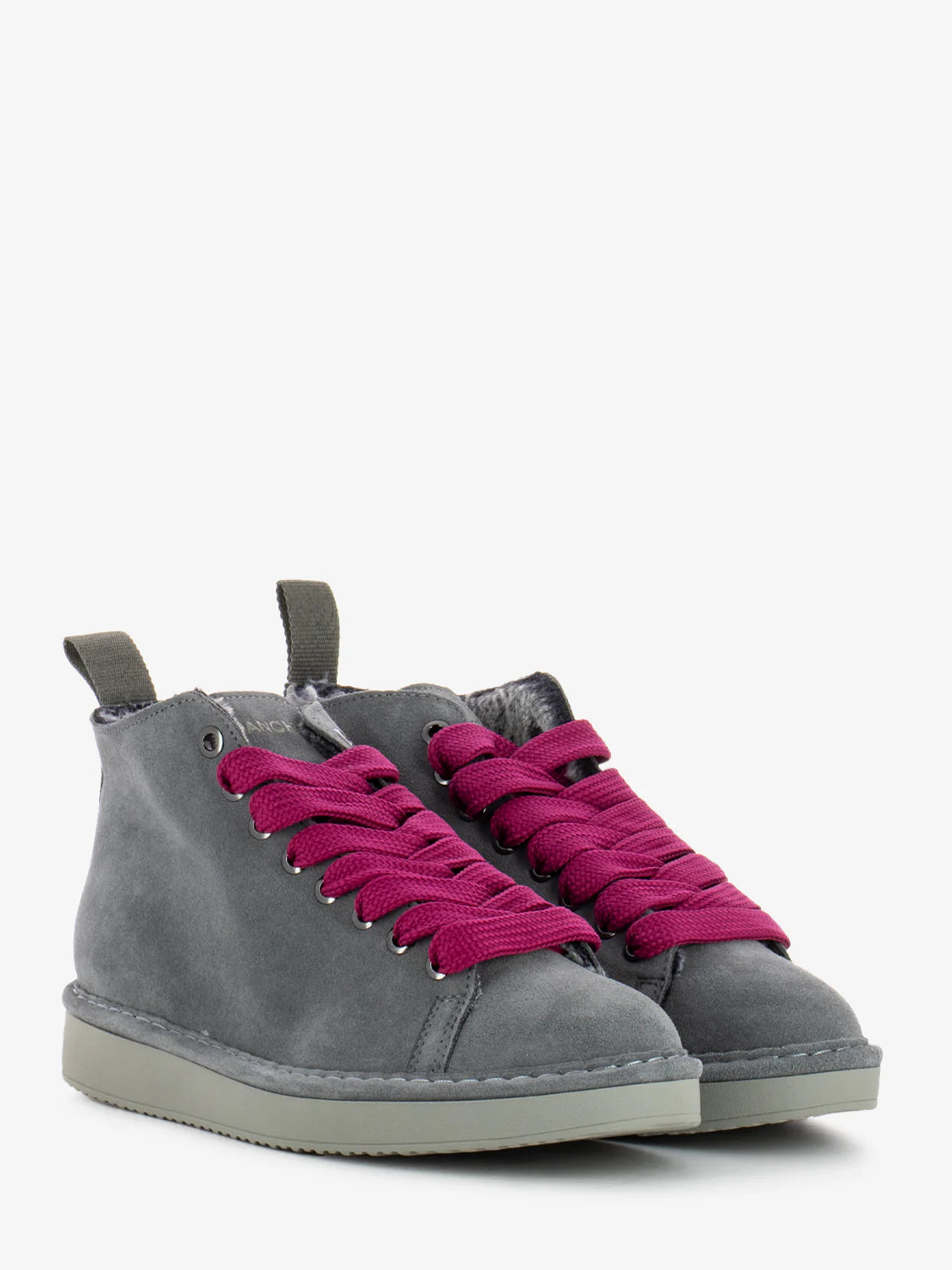POLACCHINO PANCHIC SUEDE INT. FUR GRIGIO L. FUXIA
