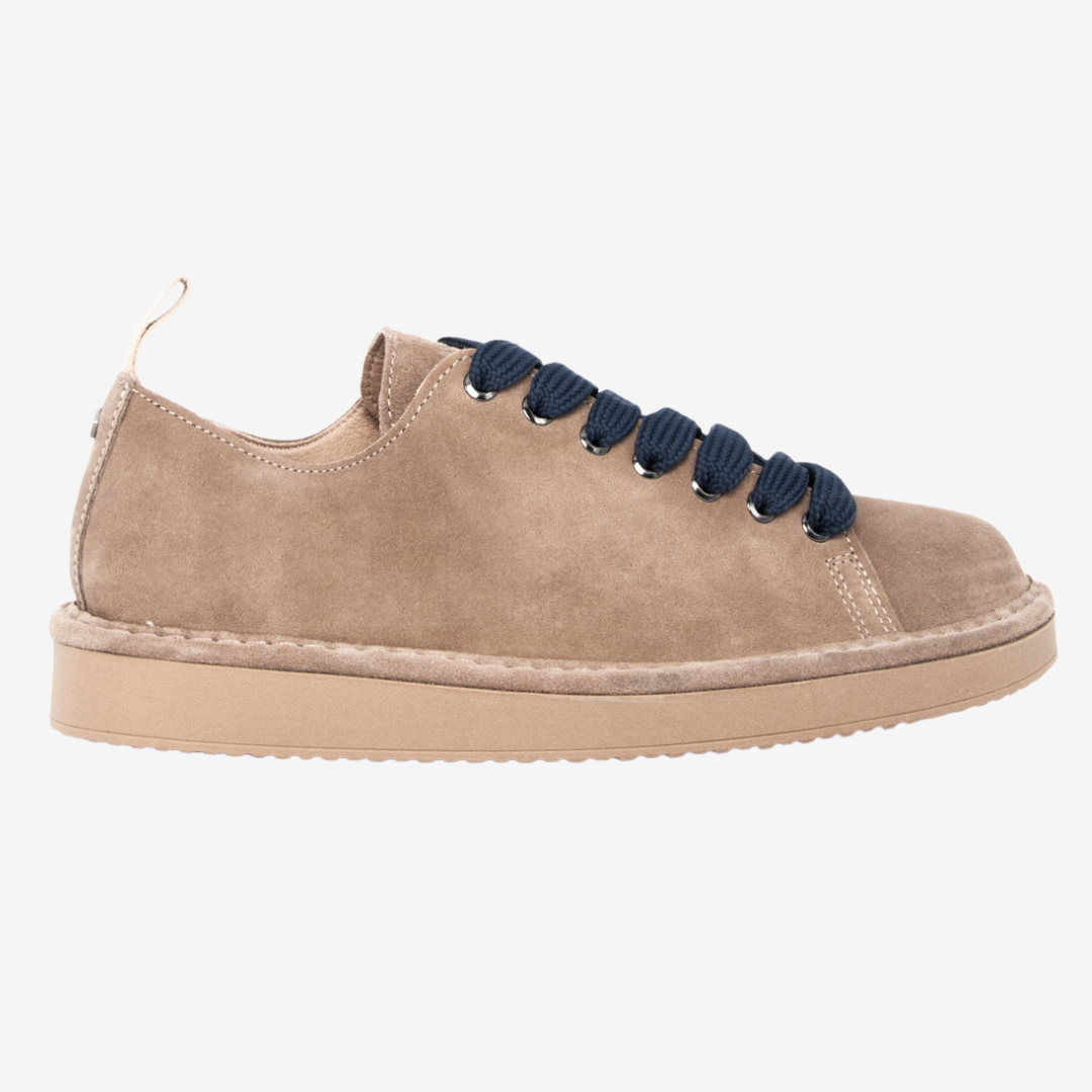 POLACCHINO PANCHIC LOW SUEDE INT. FUR WALNUT L. COBALT