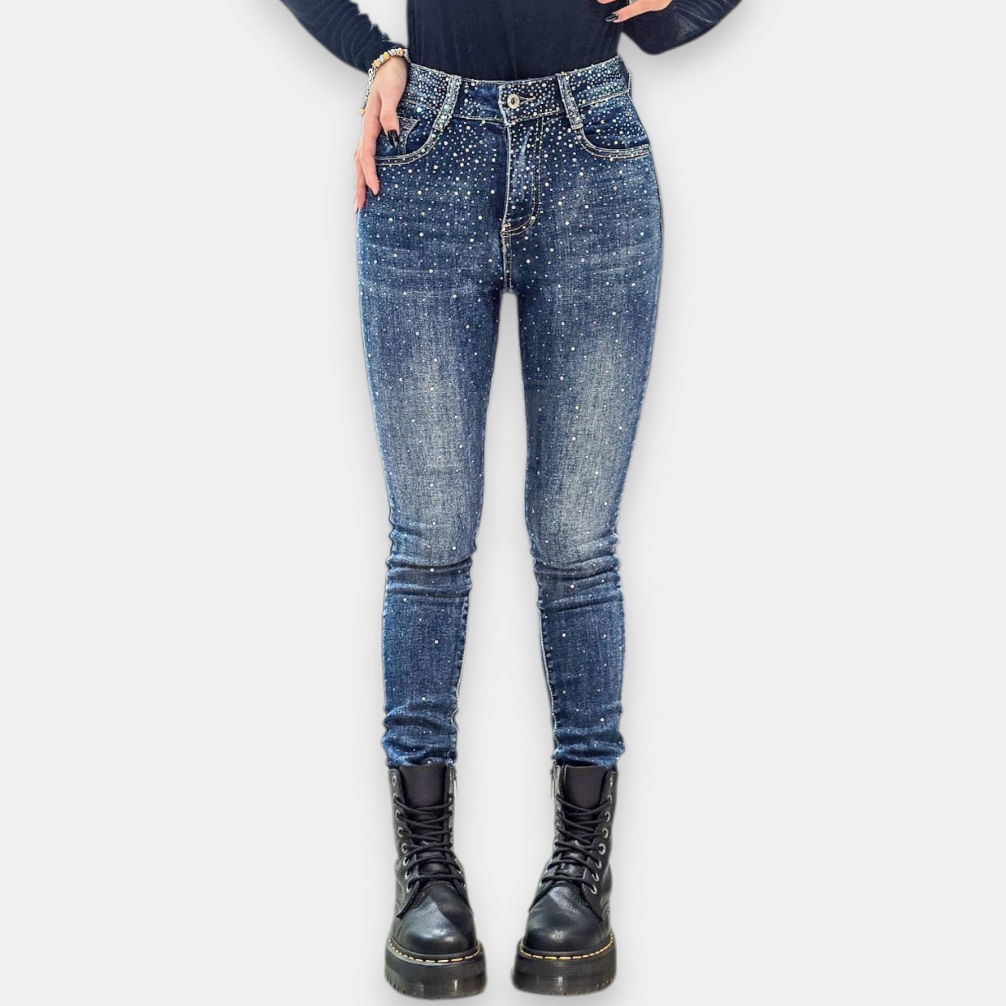 JEANS SEM ABIGAIL SKINNY FIT DIAMOND RAIN LAV MEDIO SHAPE UP