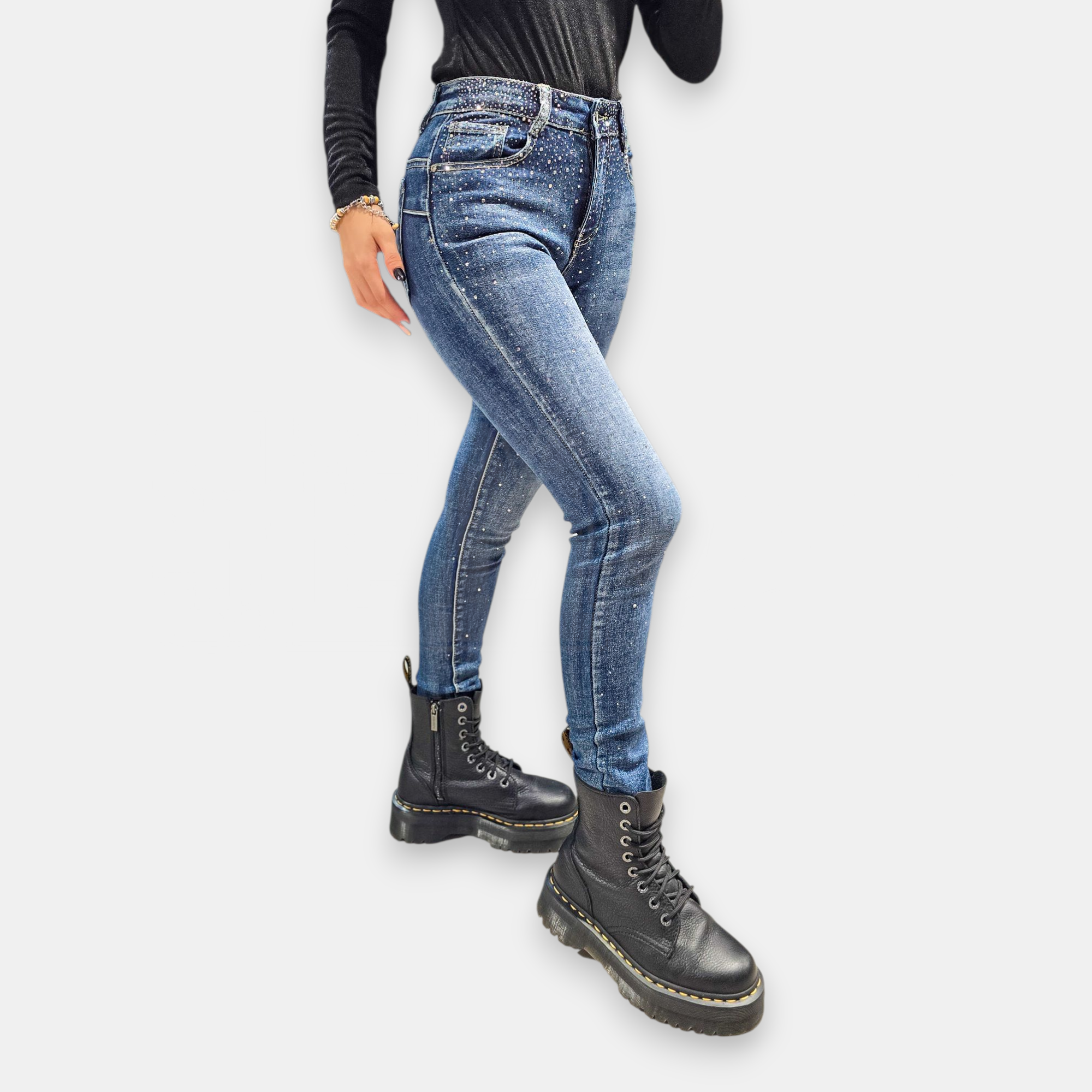 JEANS SEM ABIGAIL SKINNY FIT DIAMOND RAIN LAV MEDIO SHAPE UP