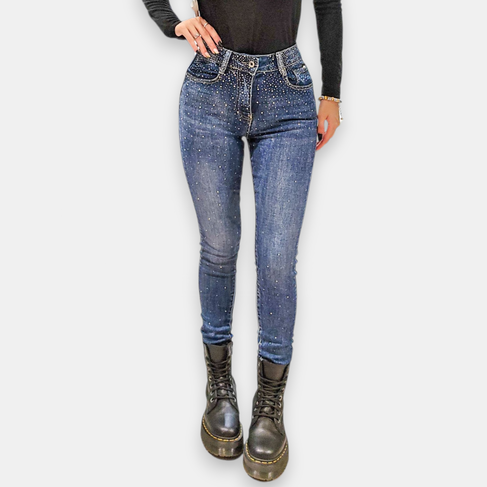 JEANS SEM ABIGAIL SKINNY FIT DIAMOND RAIN LAV MEDIO SHAPE UP