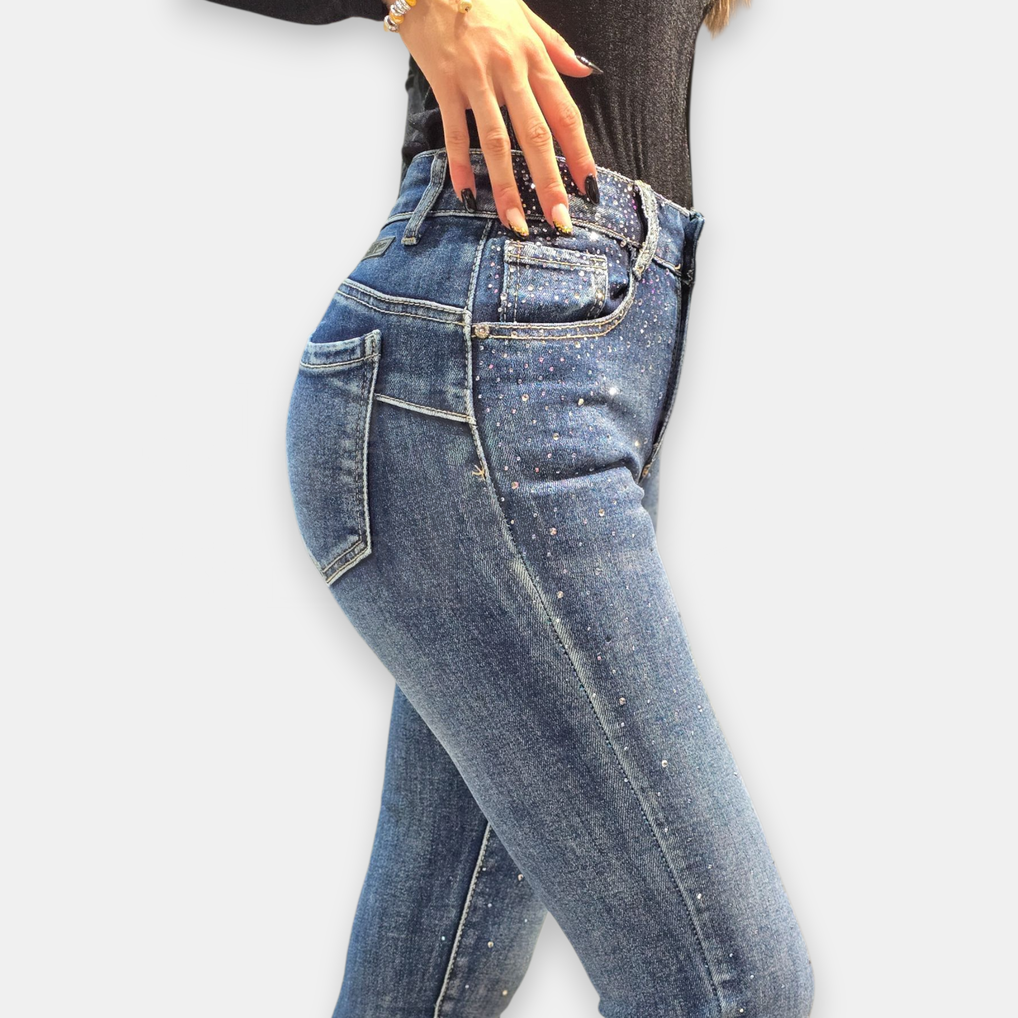 JEANS SEM ABIGAIL SKINNY FIT DIAMOND RAIN LAV MEDIO SHAPE UP