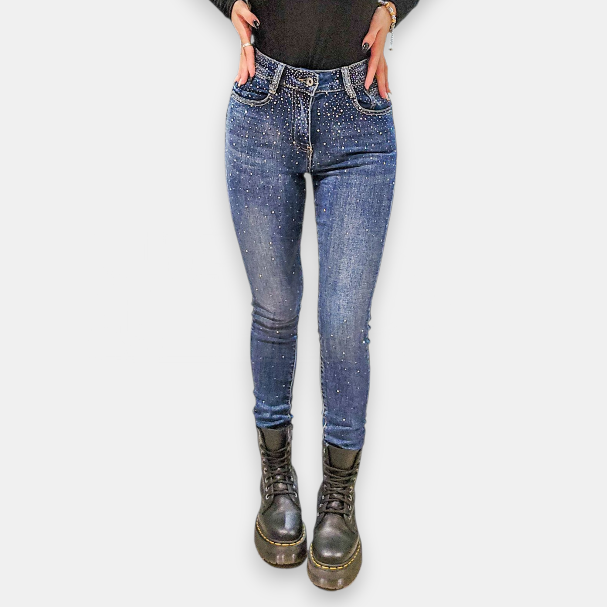 JEANS SEM ABIGAIL SKINNY FIT DIAMOND RAIN LAV MEDIO SHAPE UP